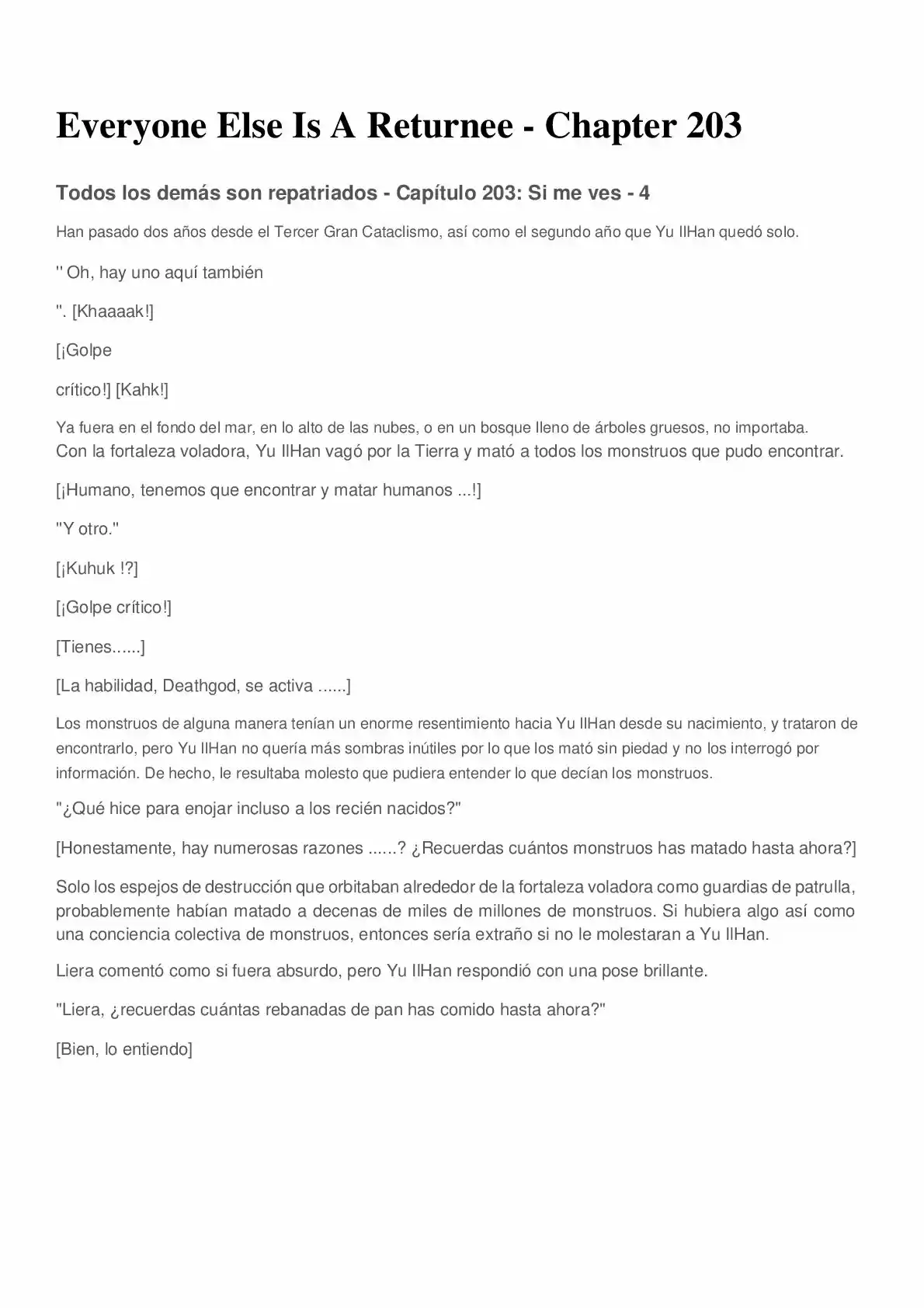 Everyone Else Is A Returnee (Novela) - Capítulo 203 - Página 1 - LectorTMOo