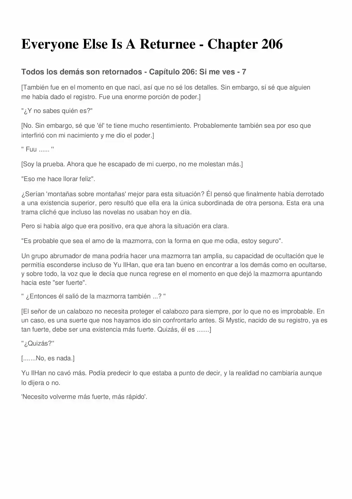 Everyone Else Is A Returnee (Novela) - Capítulo 206 - Página 1 - LectorTMOo