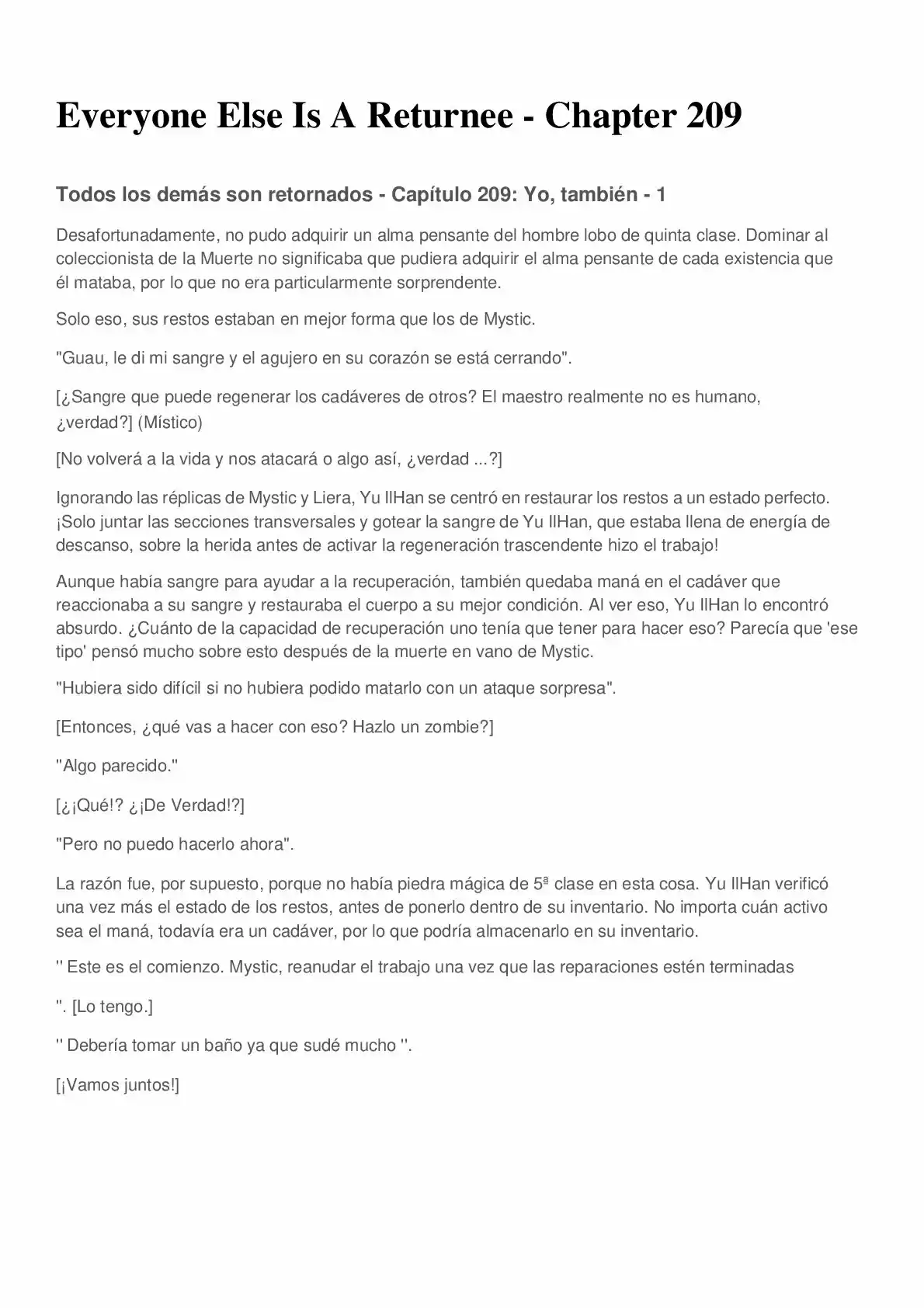 Everyone Else Is A Returnee (Novela) - Capítulo 209 - Página 1 - LectorTMOo