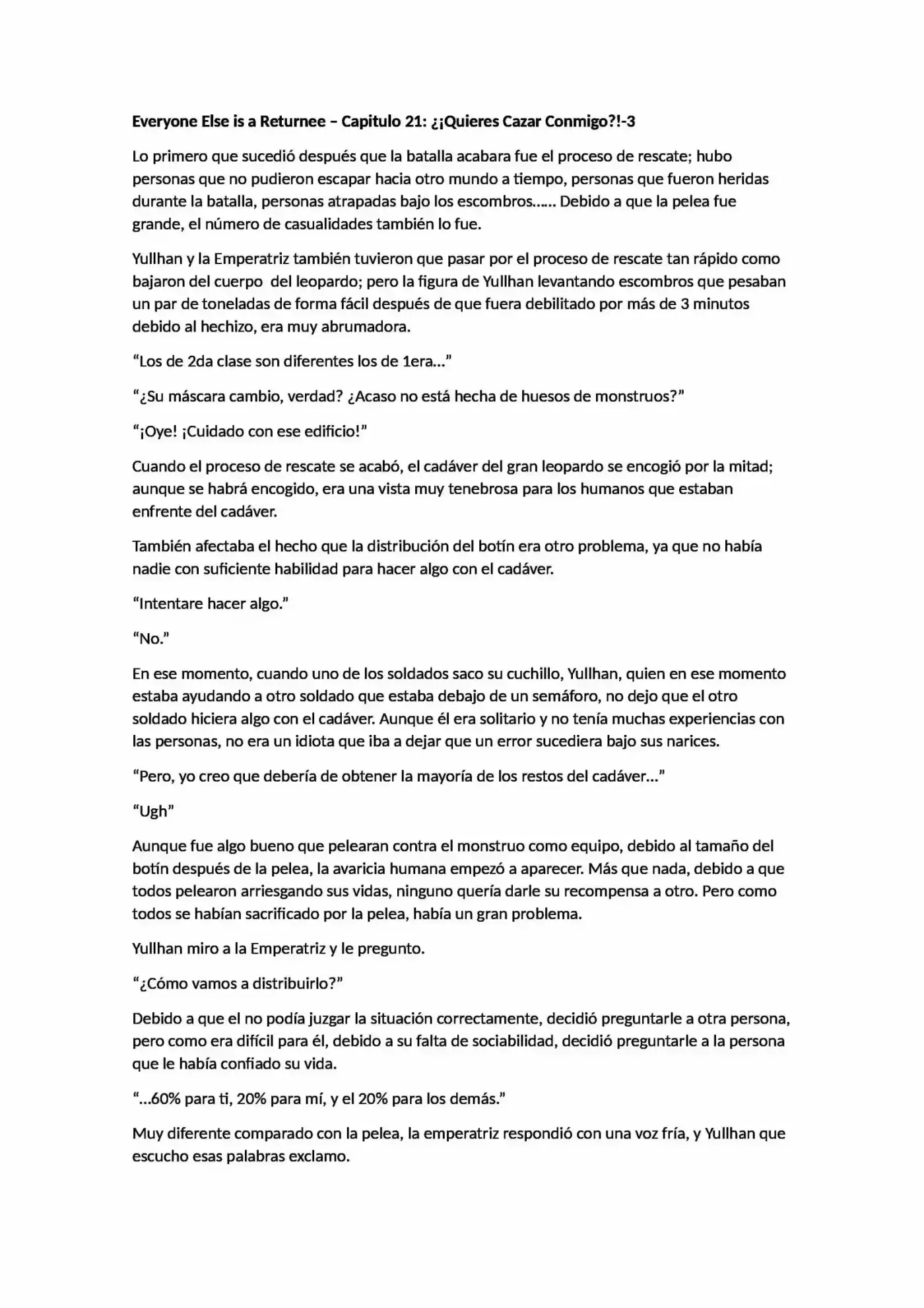 Everyone Else Is A Returnee (Novela) - Capítulo 21 - Página 1 - LectorTMOo