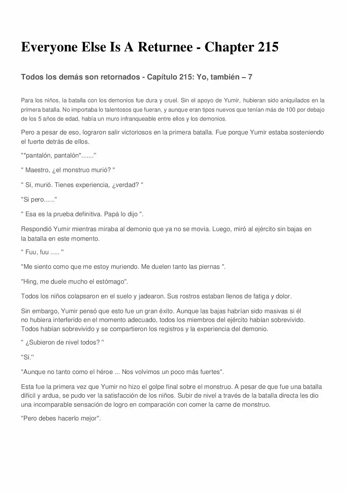 Everyone Else Is A Returnee (Novela) - Capítulo 215 - Página 1 - LectorTMOo
