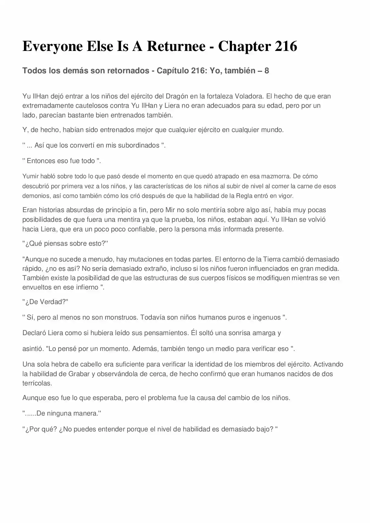 Everyone Else Is A Returnee (Novela) - Capítulo 216 - Página 1 - LectorTMOo