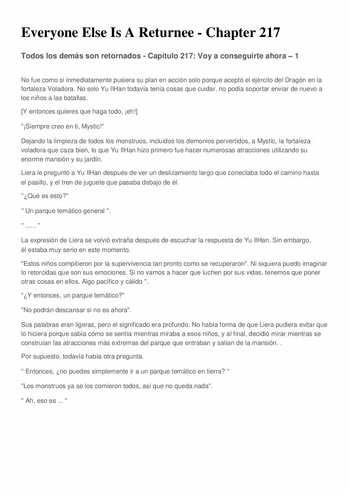 Everyone Else Is A Returnee (Novela) - Capítulo 217 - Página 1 - LectorTMOo