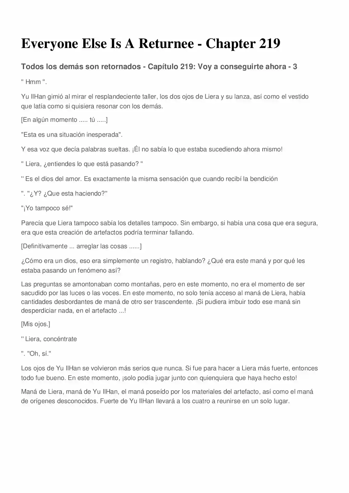Everyone Else Is A Returnee (Novela) - Capítulo 219 - Página 1 - LectorTMOo