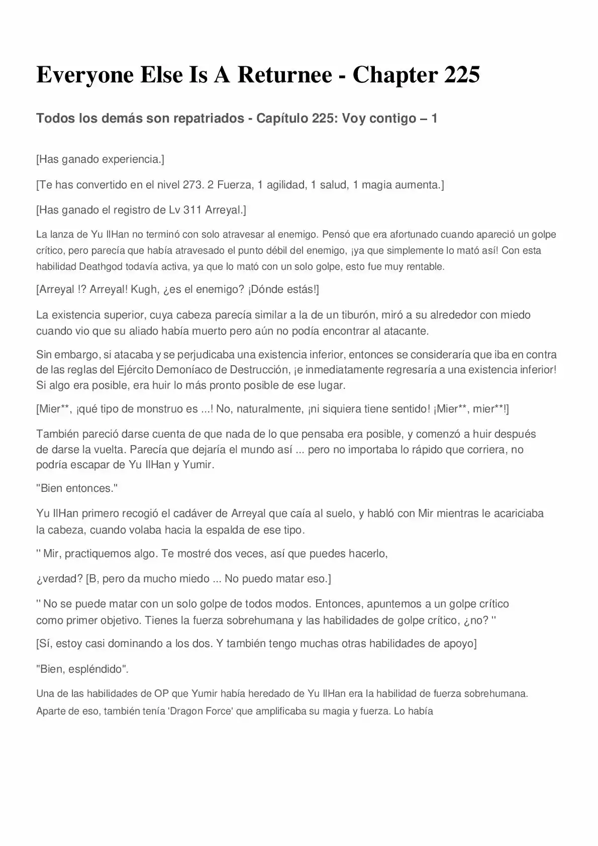 Everyone Else Is A Returnee (Novela) - Capítulo 225 - Página 1 - LectorTMOo