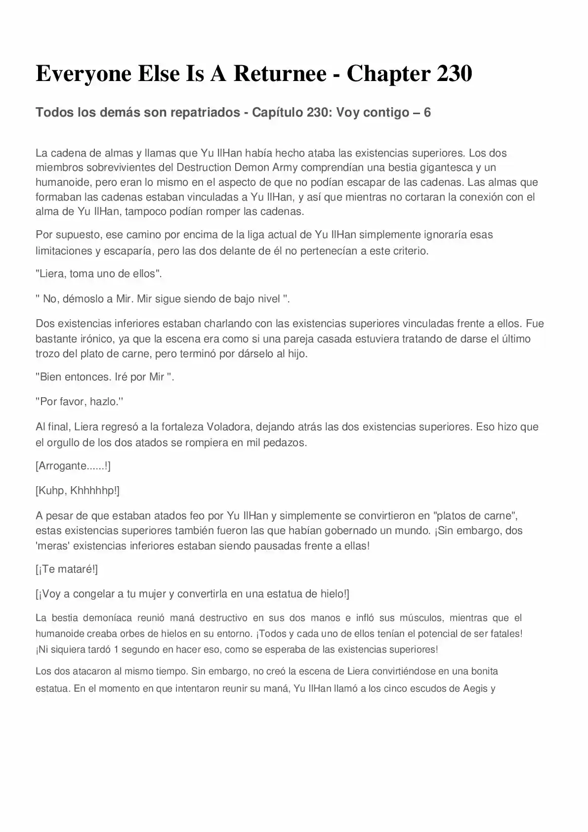 Everyone Else Is A Returnee (Novela) - Capítulo 230 - Página 1 - LectorTMOo