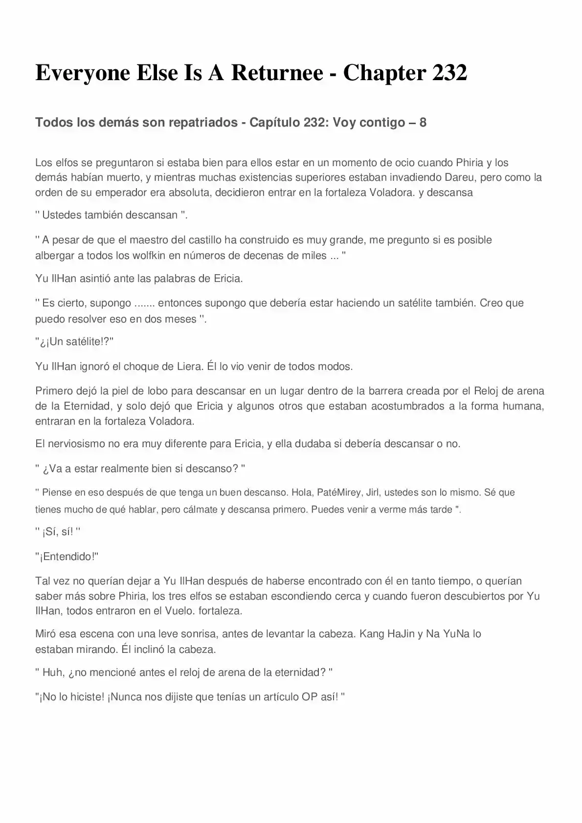 Everyone Else Is A Returnee (Novela) - Capítulo 232 - Página 1 - LectorTMOo