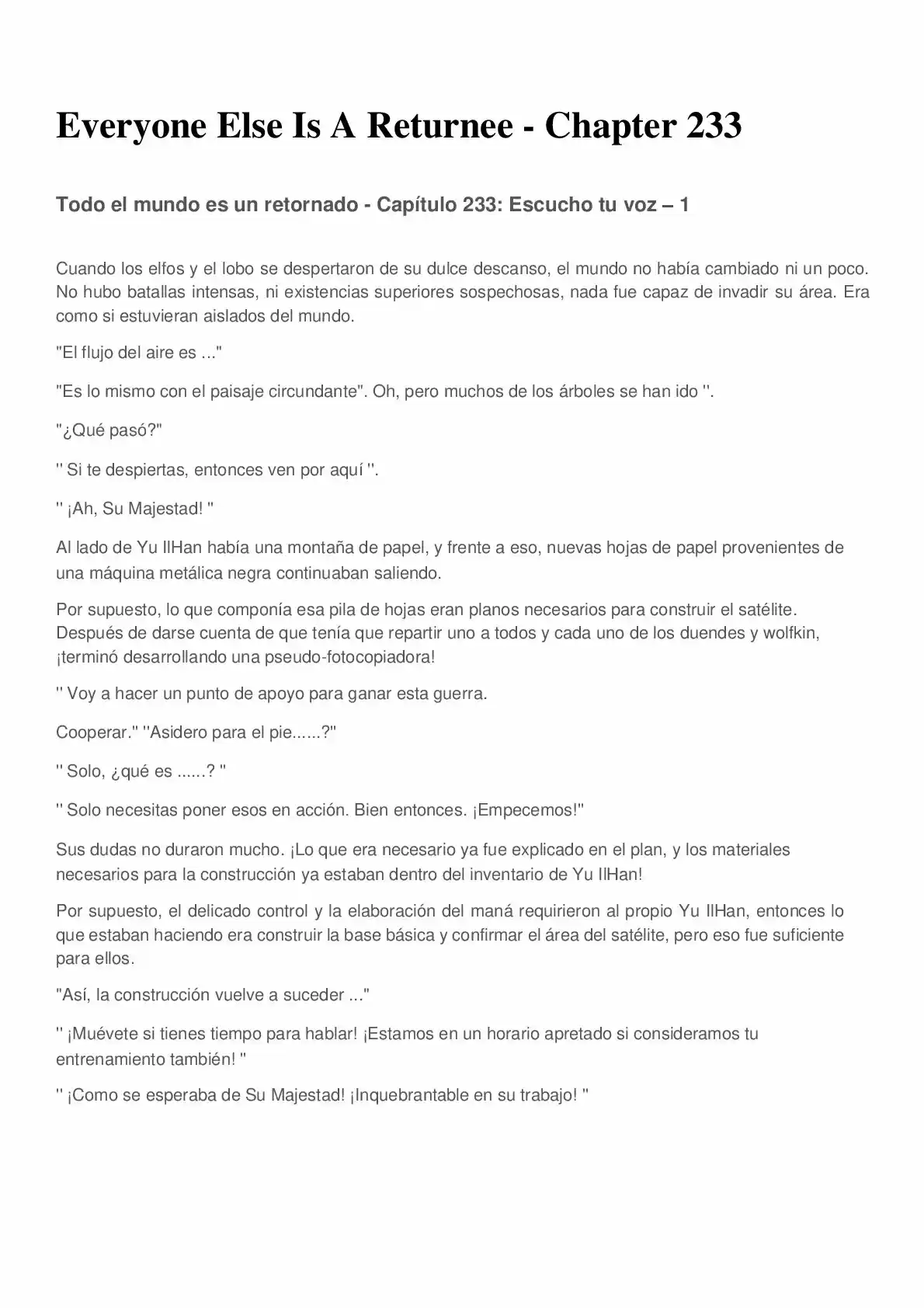 Everyone Else Is A Returnee (Novela) - Capítulo 233 - Página 1 - LectorTMOo