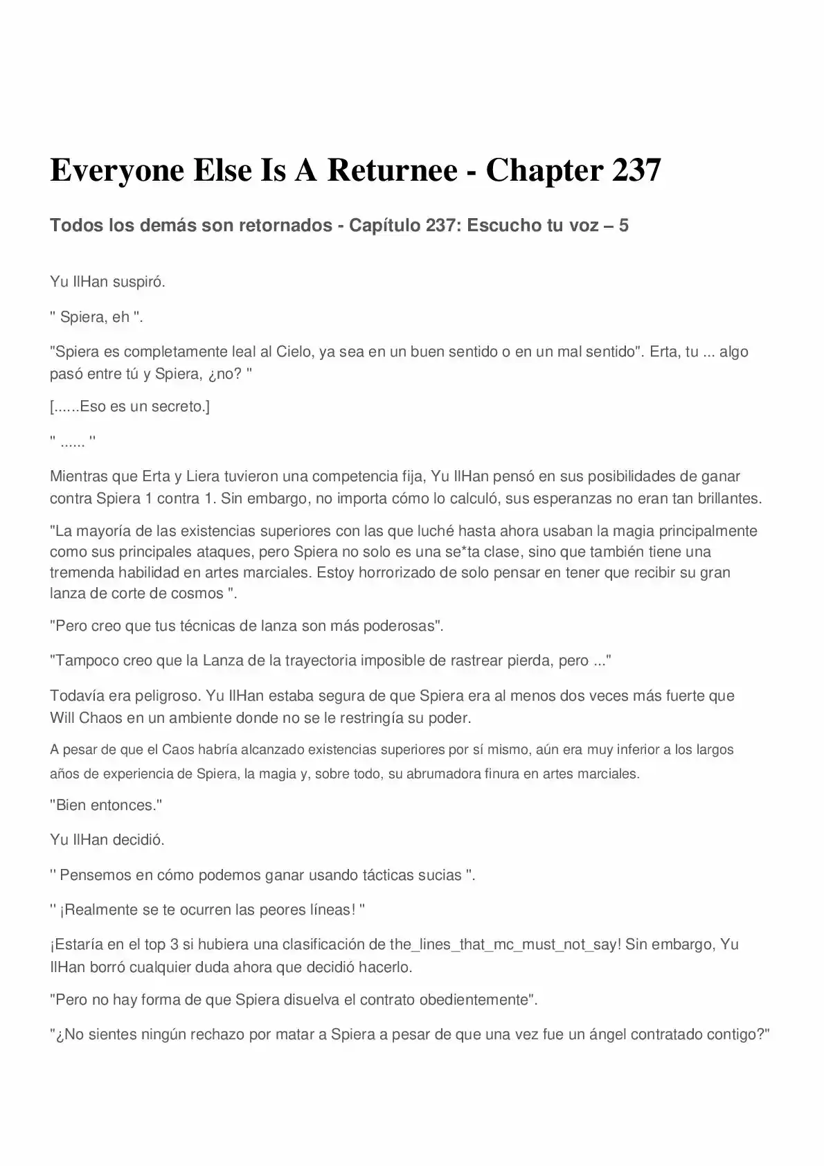 Everyone Else Is A Returnee (Novela) - Capítulo 237 - Página 1 - LectorTMOo