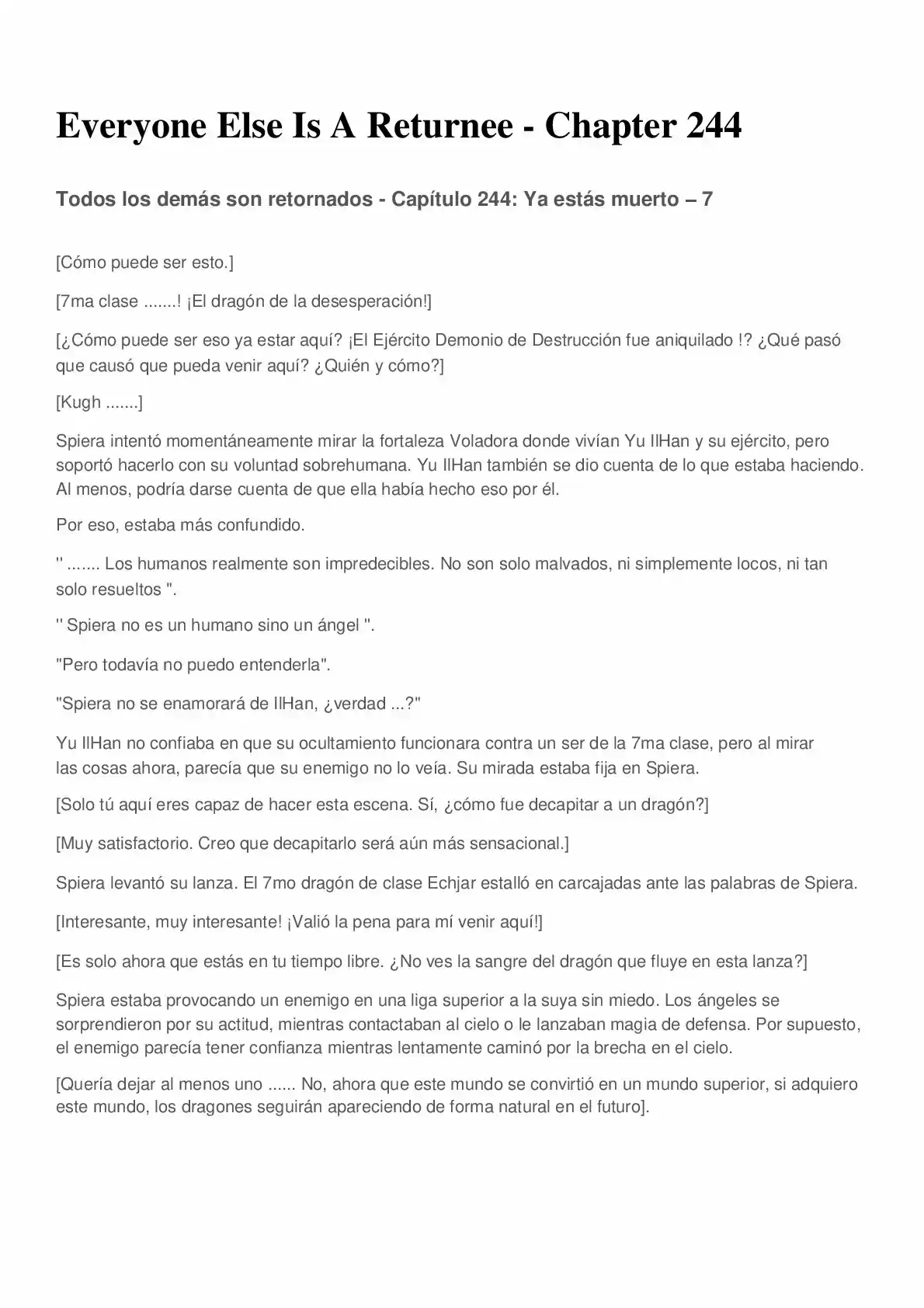 Everyone Else Is A Returnee (Novela) - Capítulo 244 - Página 1 - LectorTMOo