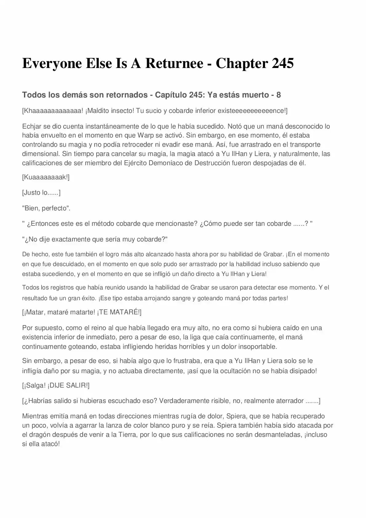 Everyone Else Is A Returnee (Novela) - Capítulo 245 - Página 1 - LectorTMOo