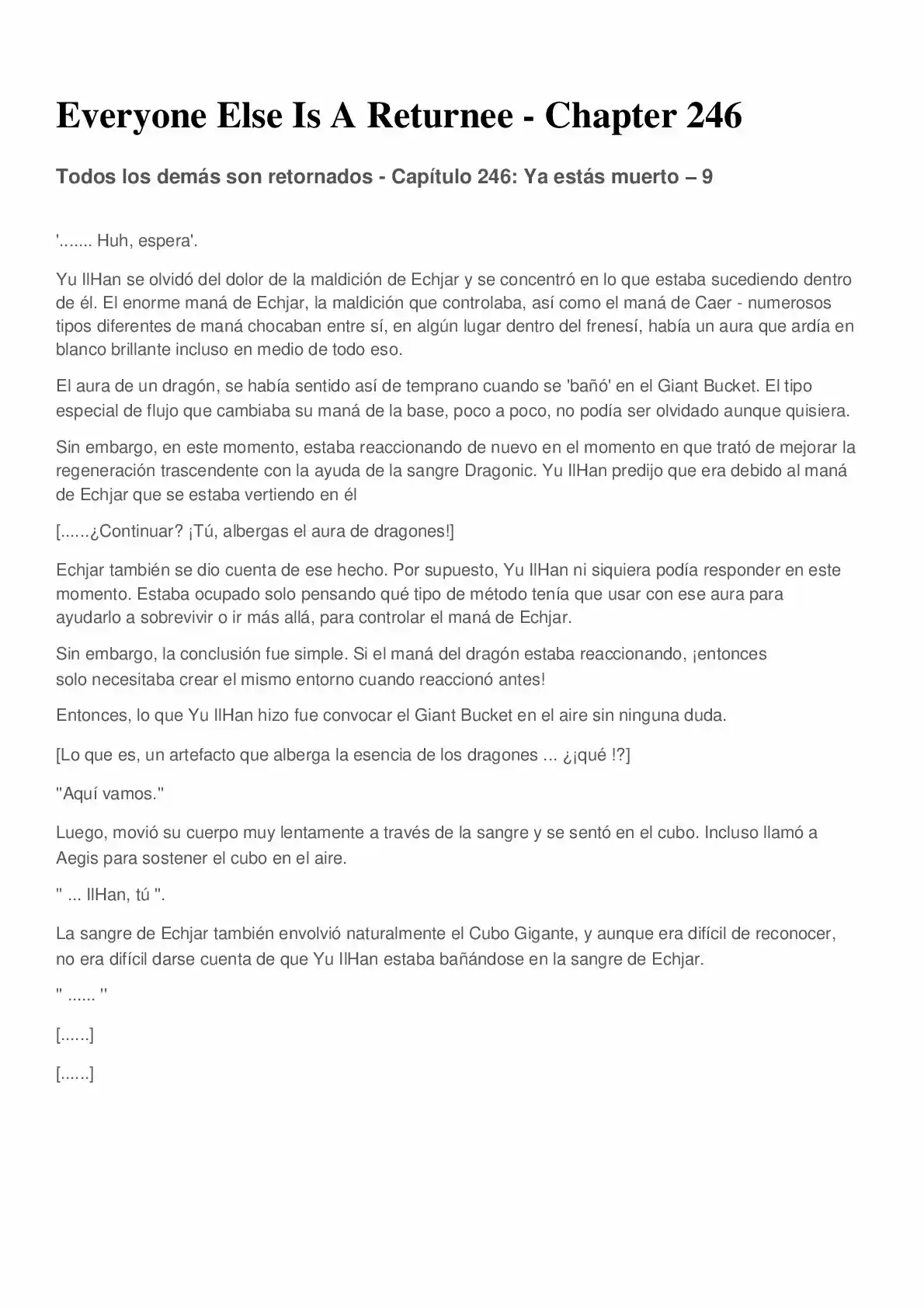 Everyone Else Is A Returnee (Novela) - Capítulo 246 - Página 1 - LectorTMOo
