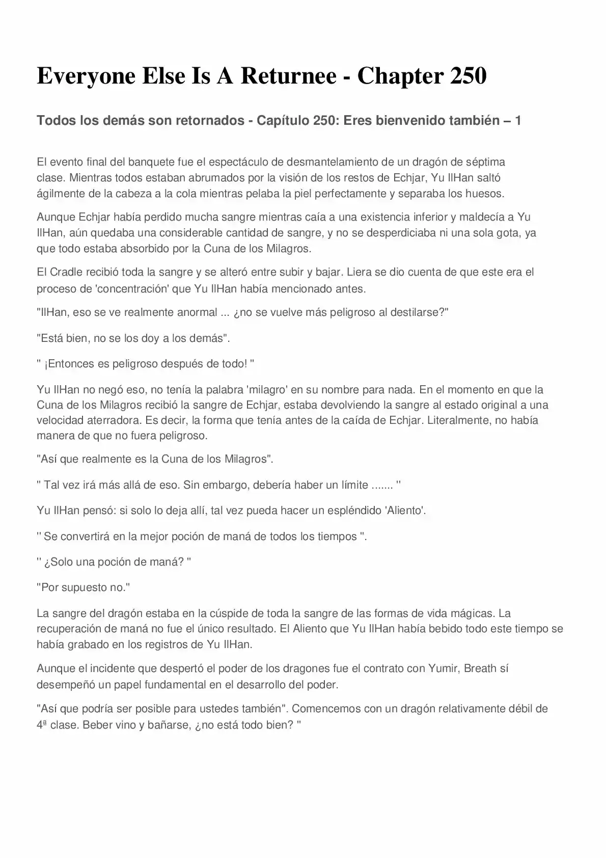Everyone Else Is A Returnee (Novela) - Capítulo 250 - Página 1 - LectorTMOo