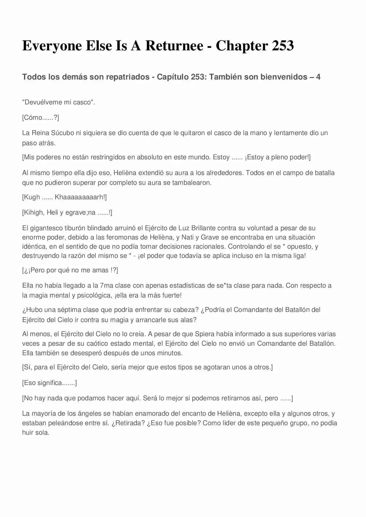 Everyone Else Is A Returnee (Novela) - Capítulo 253 - Página 1 - LectorTMOo