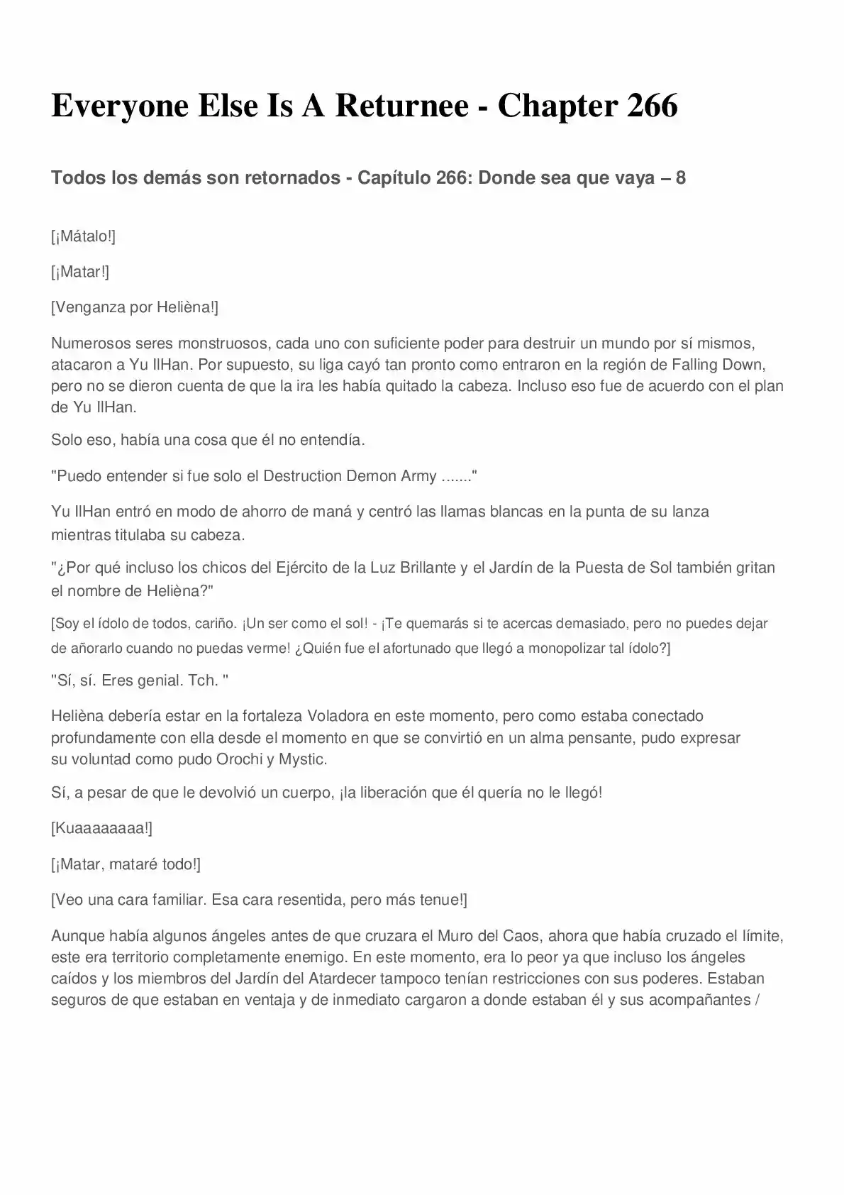 Everyone Else Is A Returnee (Novela) - Capítulo 266 - Página 1 - LectorTMOo