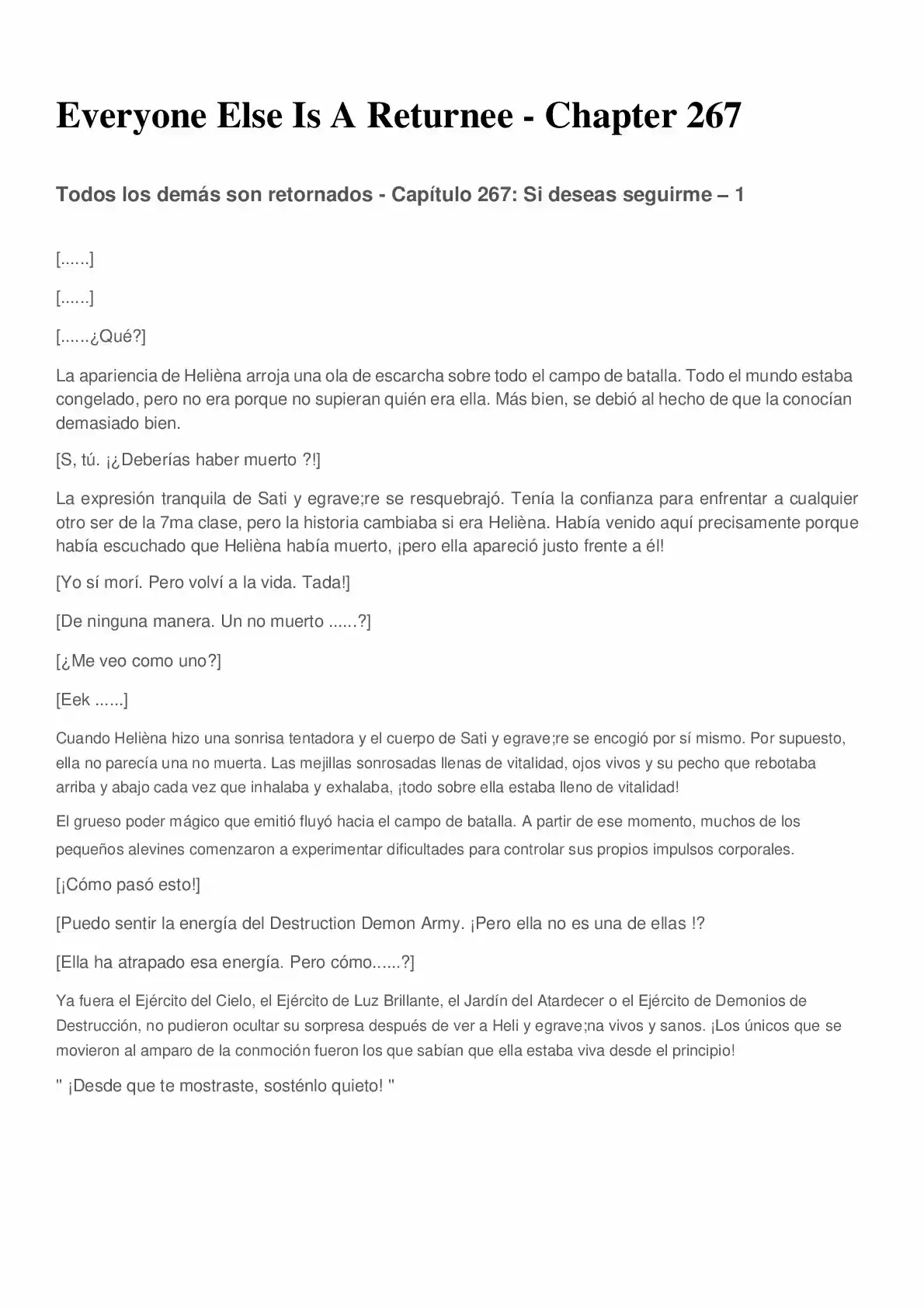 Everyone Else Is A Returnee (Novela) - Capítulo 267 - Página 1 - LectorTMOo