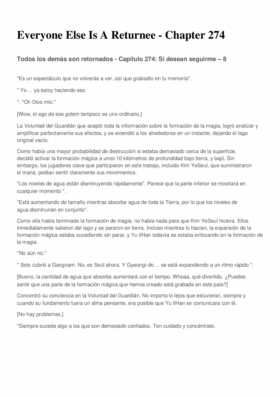 Everyone Else Is A Returnee (Novela) - Capítulo 274 - Página 1 - LectorTMOo