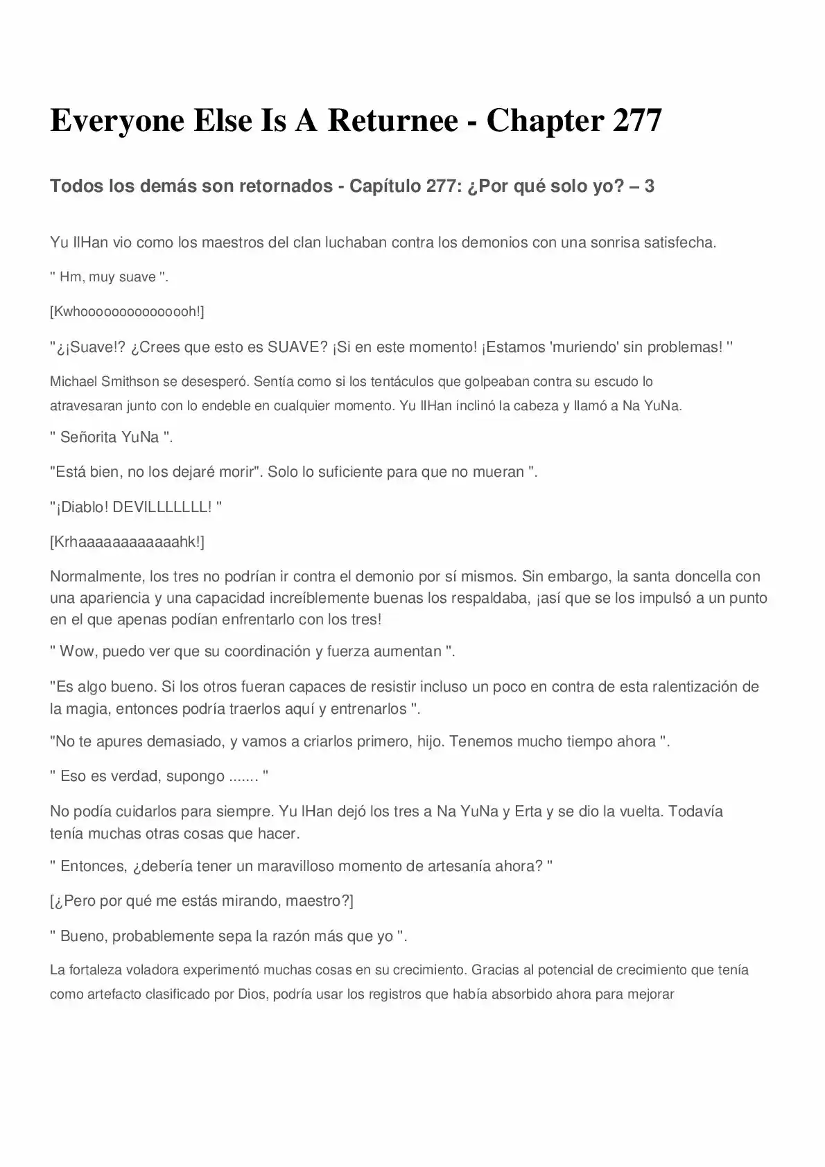 Everyone Else Is A Returnee (Novela) - Capítulo 277 - Página 1 - LectorTMOo