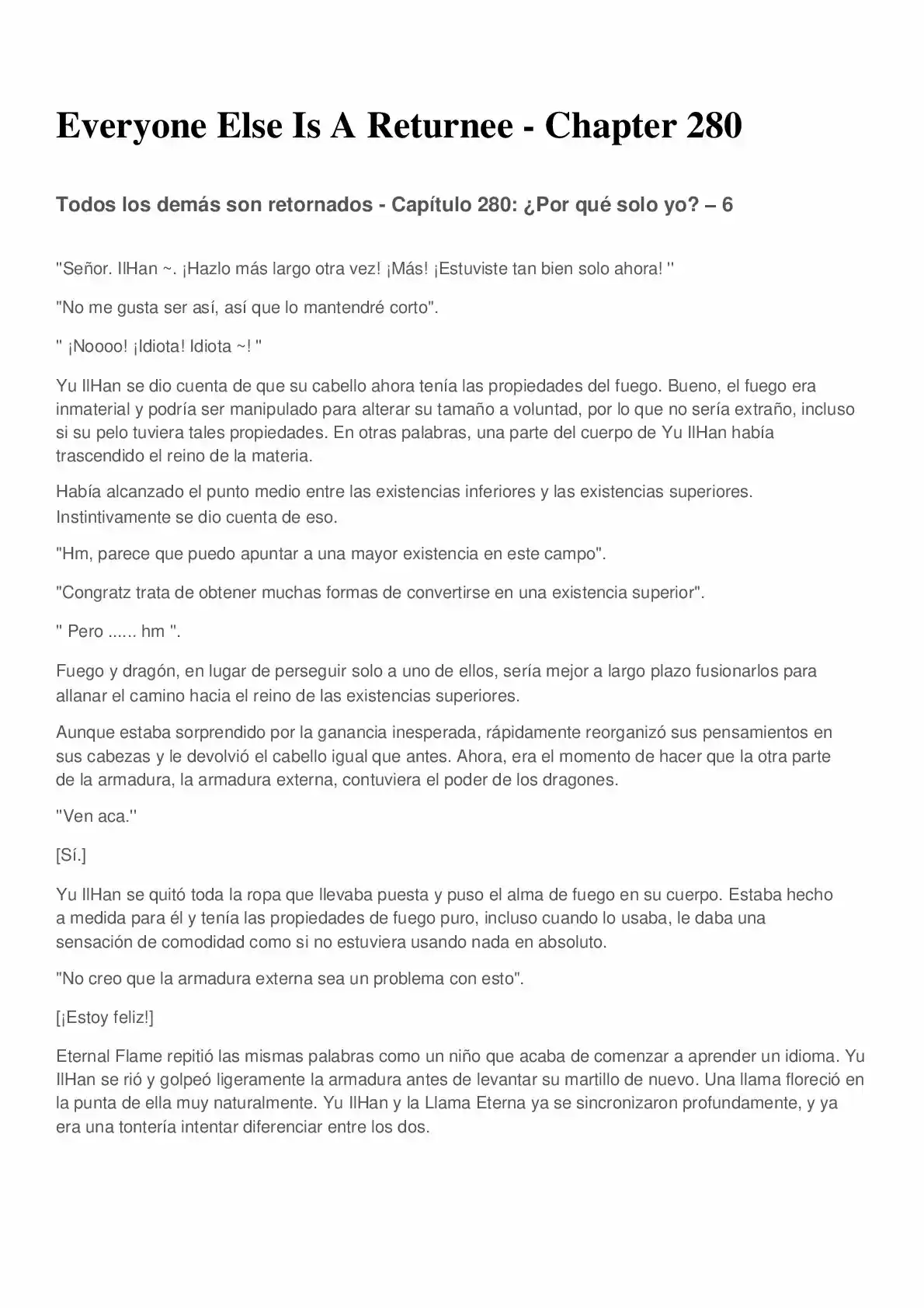Everyone Else Is A Returnee (Novela) - Capítulo 280 - Página 1 - LectorTMOo