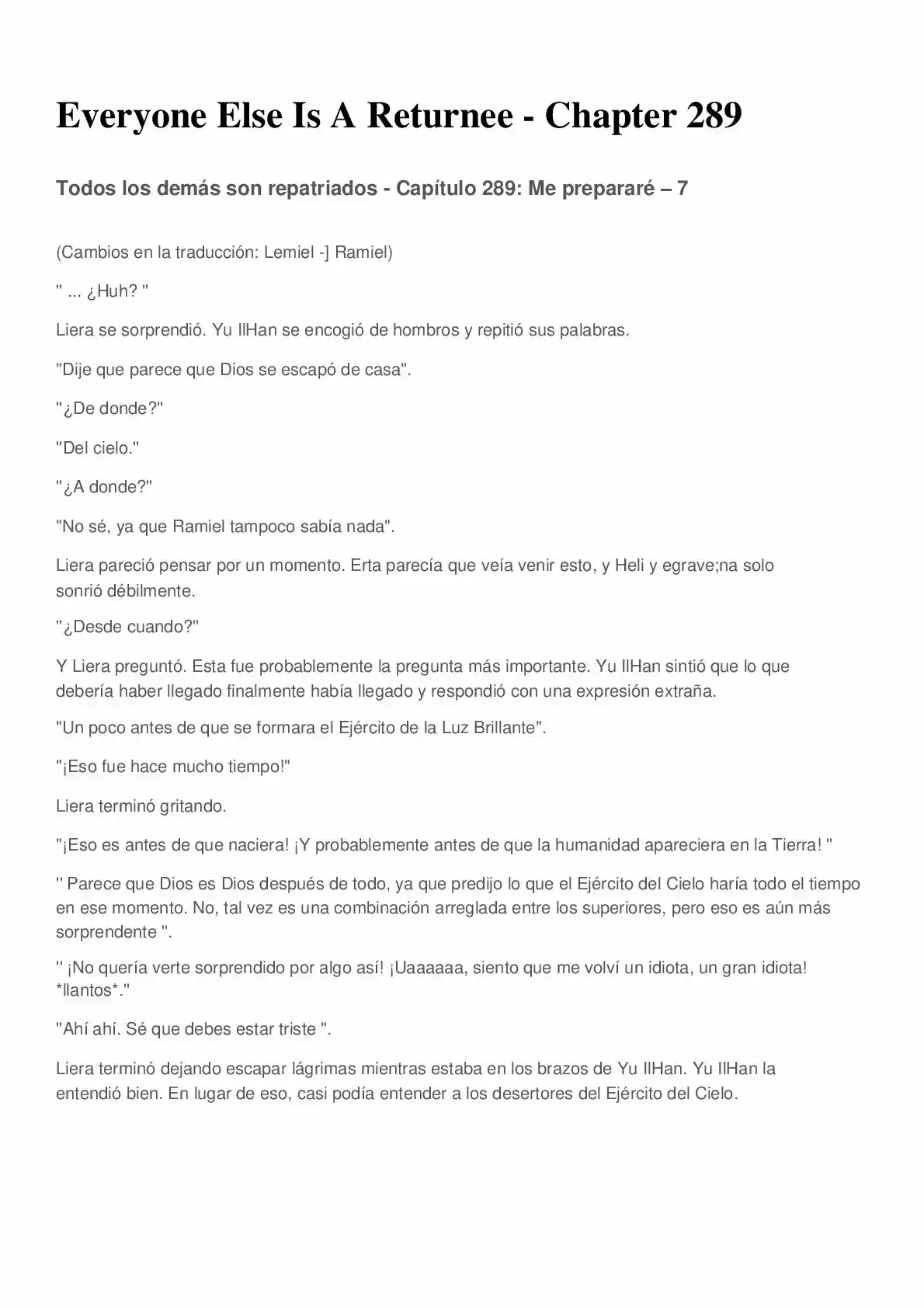 Everyone Else Is A Returnee (Novela) - Capítulo 289 - Página 1 - LectorTMOo