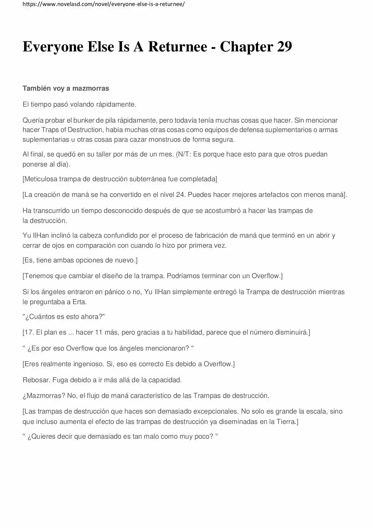 Everyone Else Is A Returnee (Novela) - Capítulo 29 - Página 1 - LectorTMOo