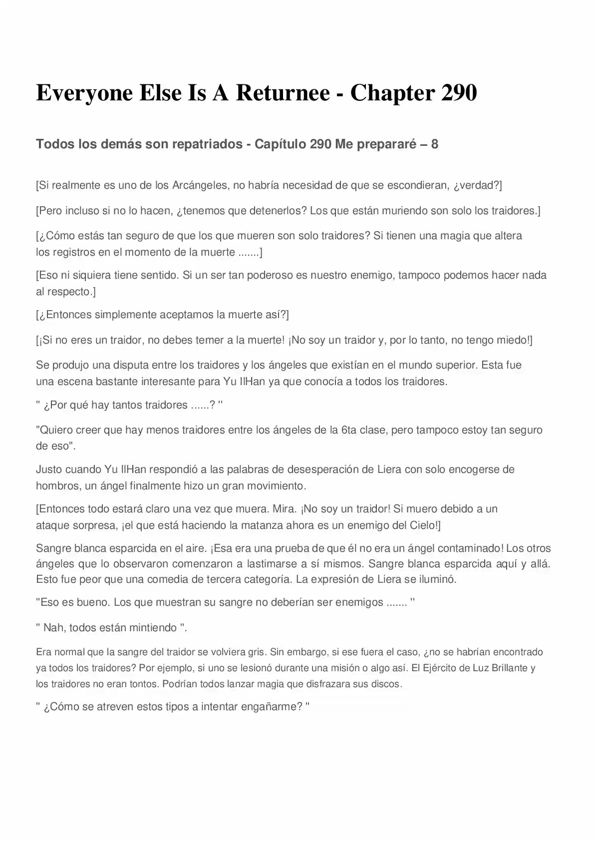 Everyone Else Is A Returnee (Novela) - Capítulo 290 - Página 1 - LectorTMOo