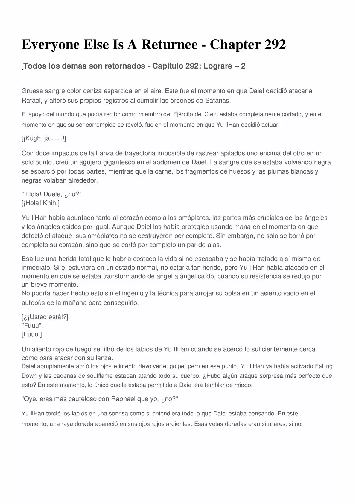Everyone Else Is A Returnee (Novela) - Capítulo 292 - Página 1 - LectorTMOo