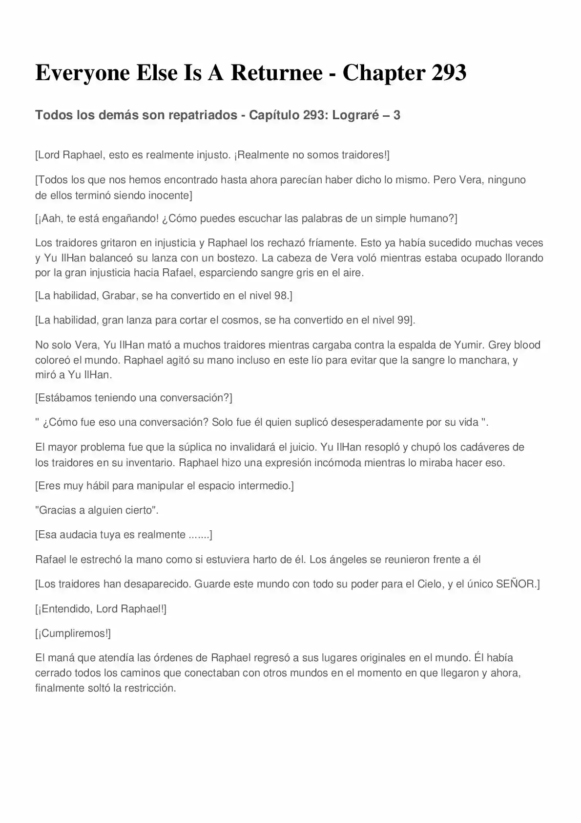 Everyone Else Is A Returnee (Novela) - Capítulo 293 - Página 1 - LectorTMOo