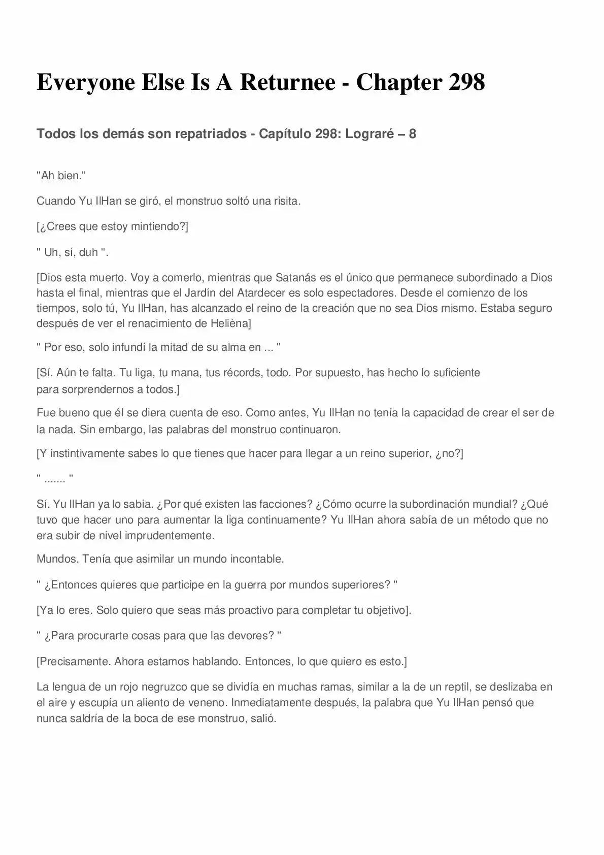 Everyone Else Is A Returnee (Novela) - Capítulo 298 - Página 2 - LectorTMOo