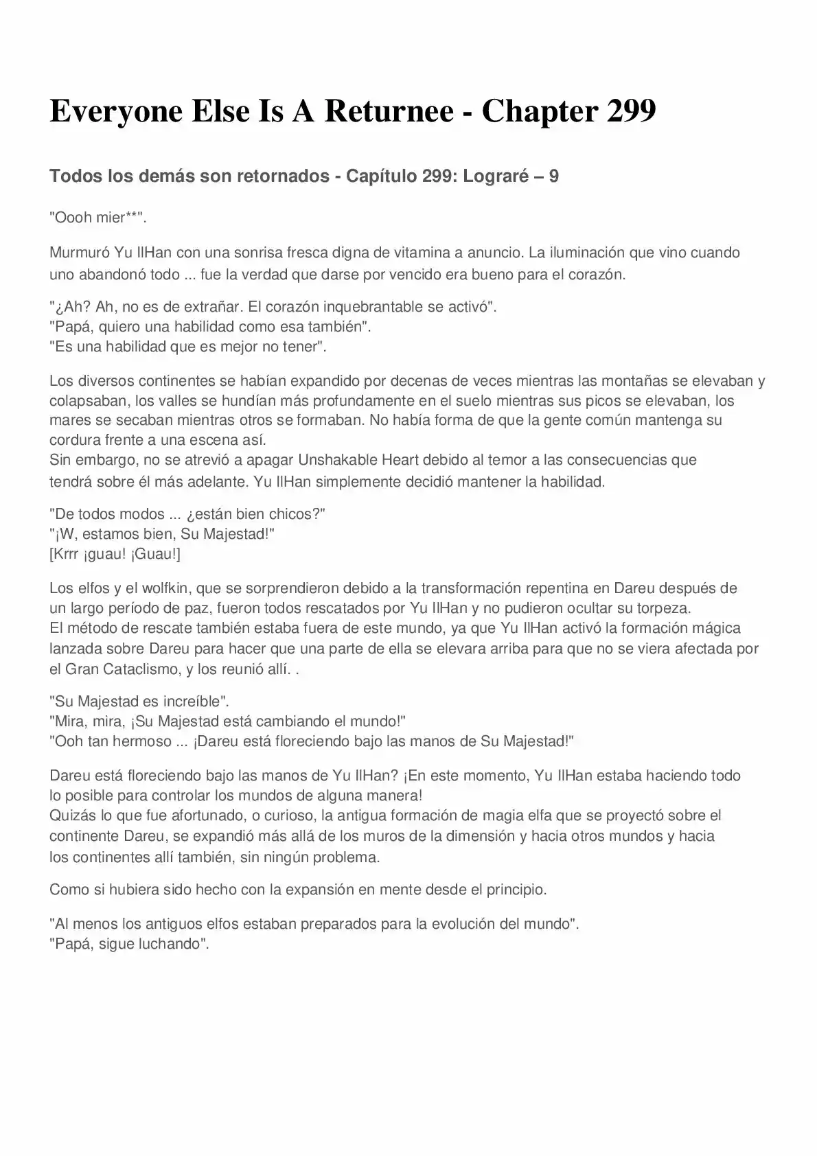 Everyone Else Is A Returnee (Novela) - Capítulo 299 - Página 1 - LectorTMOo