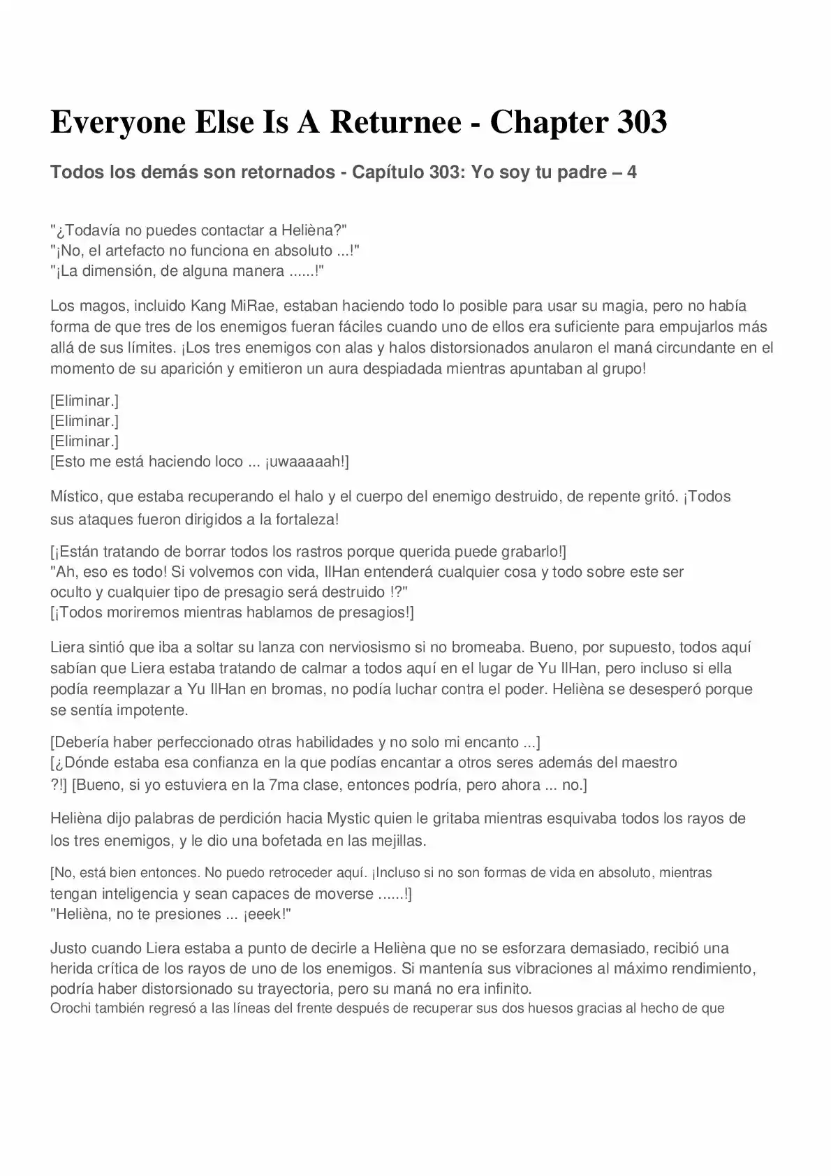 Everyone Else Is A Returnee (Novela) - Capítulo 303 - Página 1 - LectorTMOo
