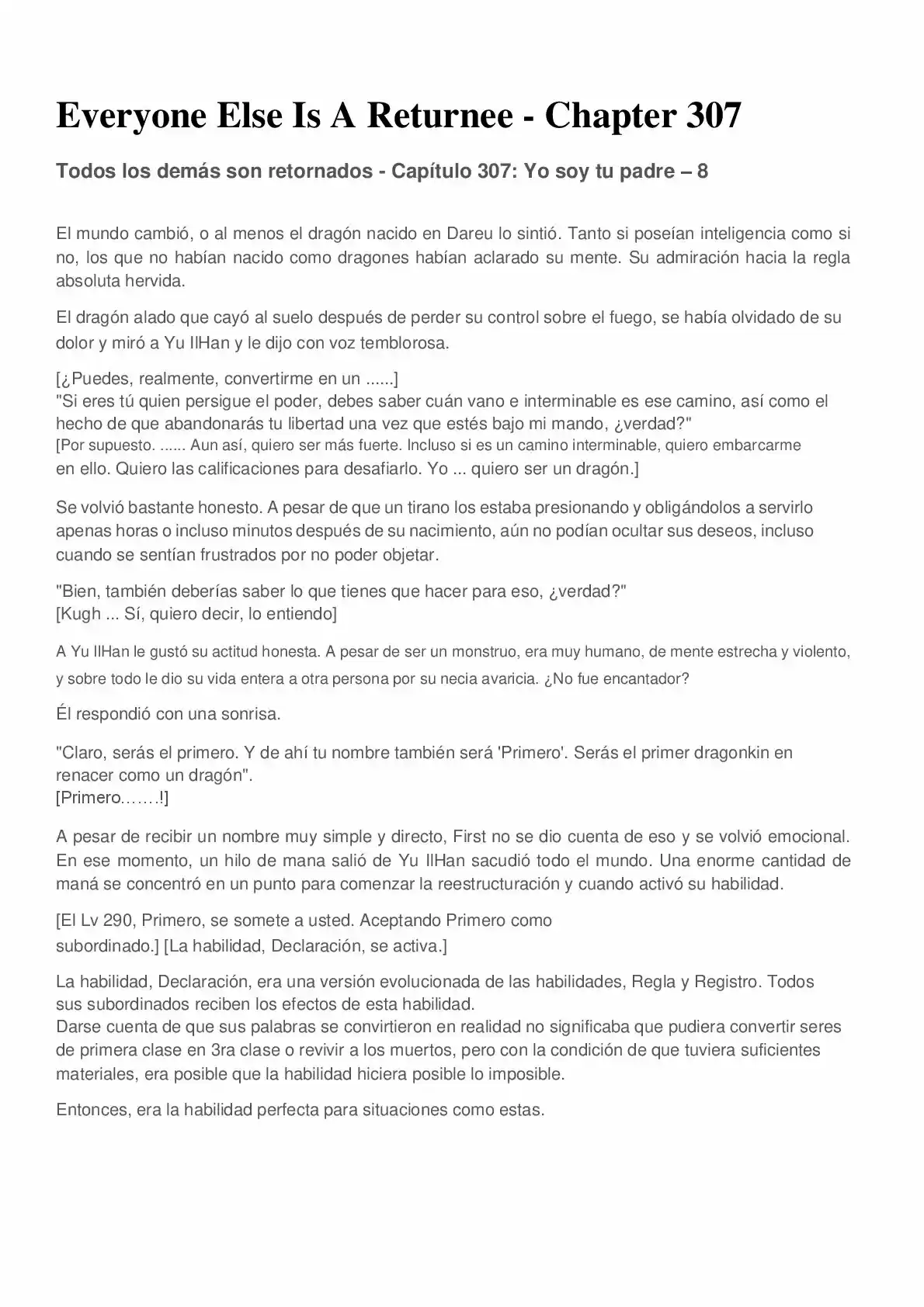 Everyone Else Is A Returnee (Novela) - Capítulo 307 - Página 1 - LectorTMOo