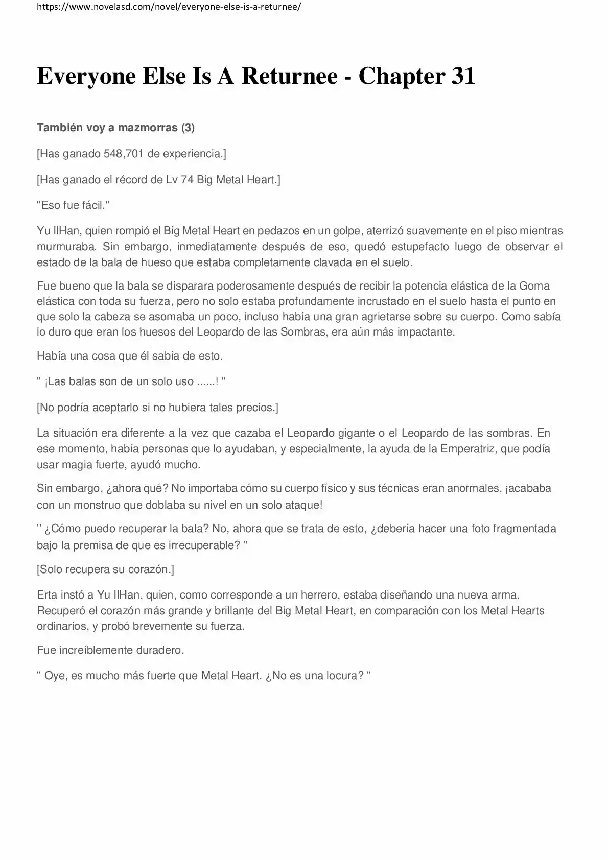 Everyone Else Is A Returnee (Novela) - Capítulo 31 - Página 1 - LectorTMOo