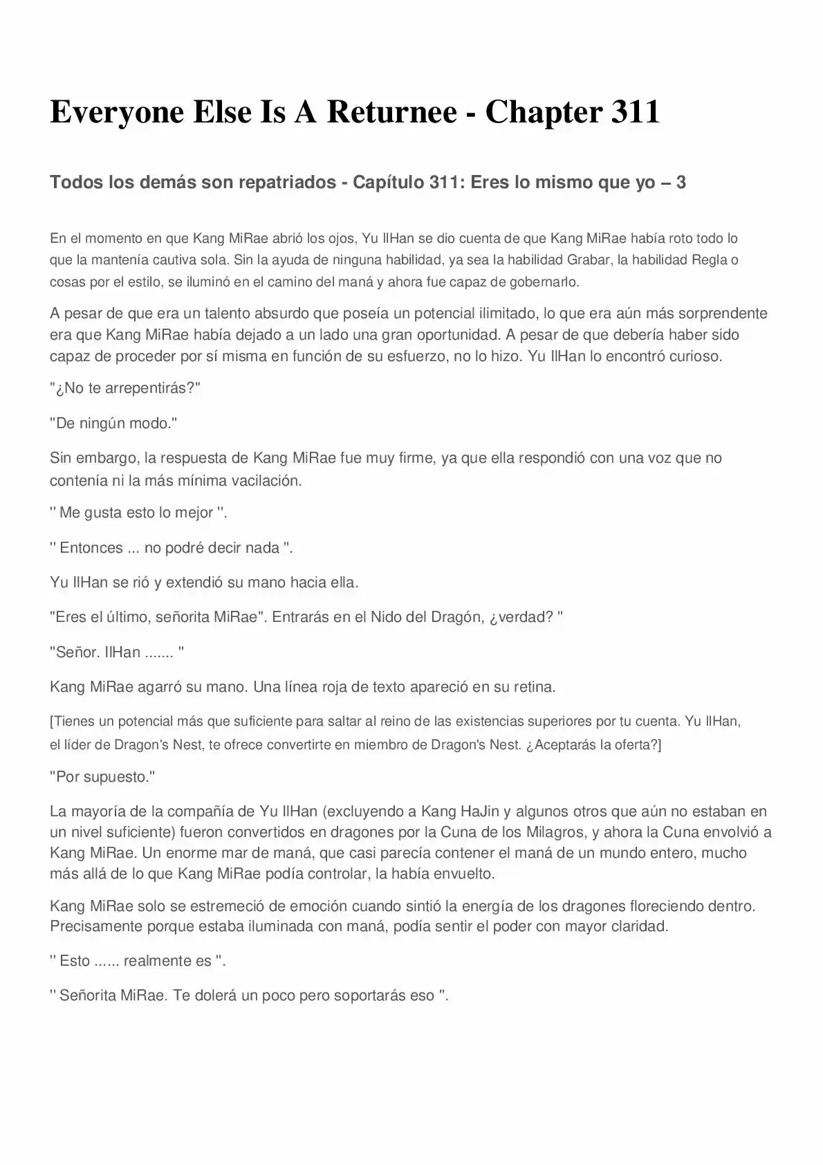 Everyone Else Is A Returnee (Novela) - Capítulo 311 - Página 1 - LectorTMOo