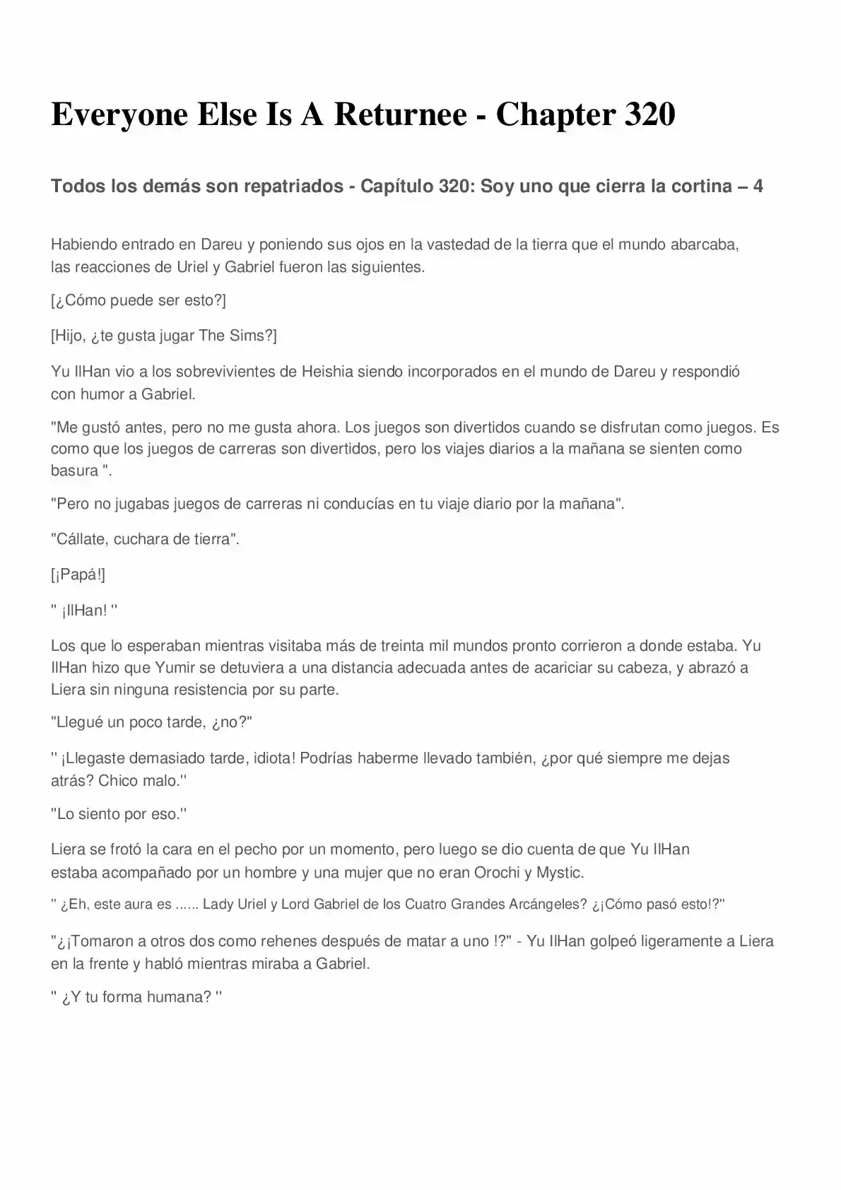 Everyone Else Is A Returnee (Novela) - Capítulo 320 - Página 1 - LectorTMOo