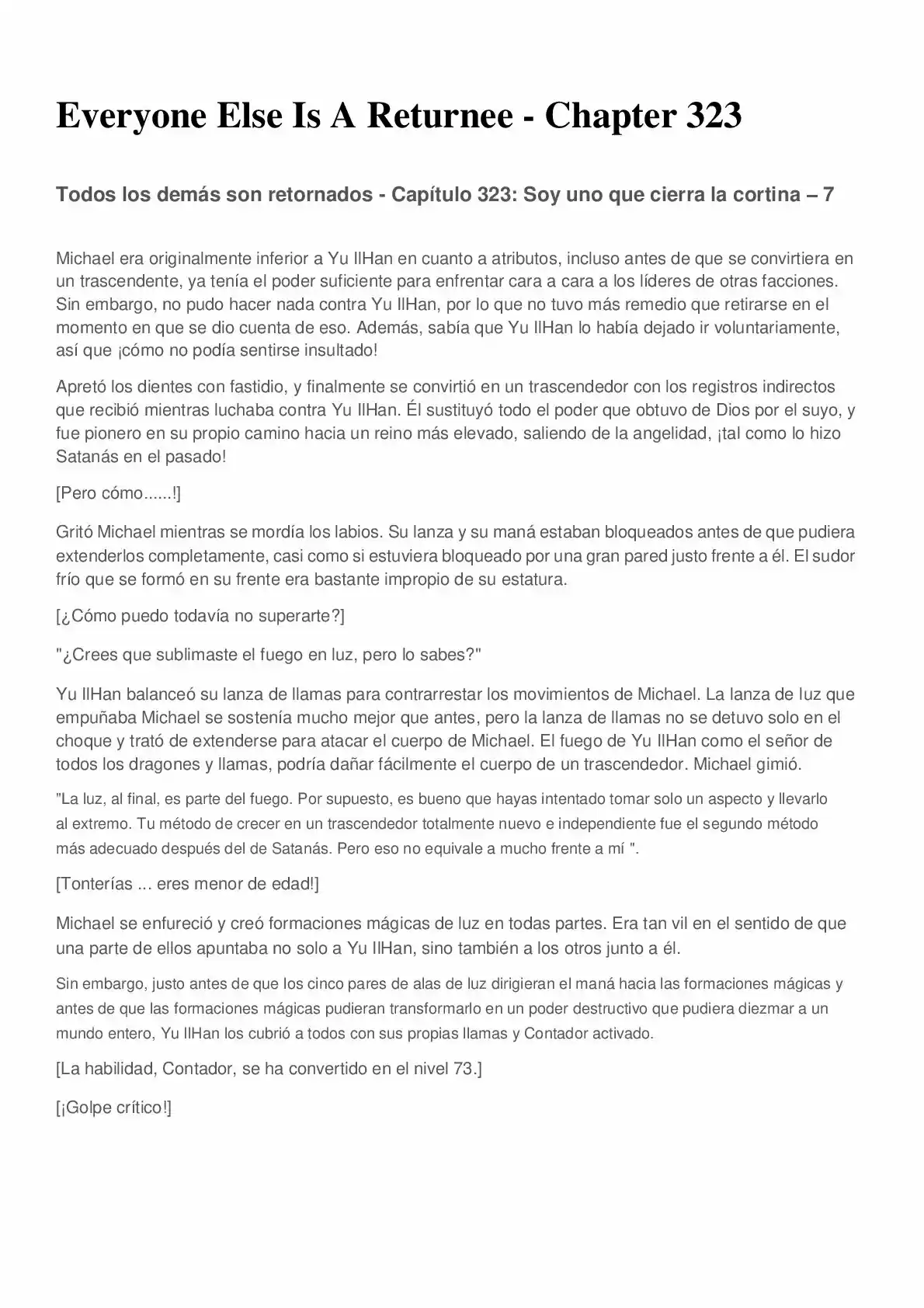 Everyone Else Is A Returnee (Novela) - Capítulo 323 - Página 1 - LectorTMOo