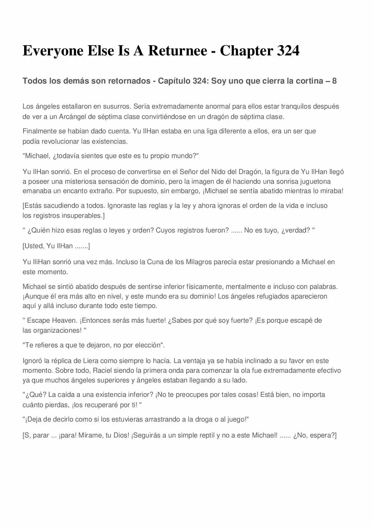 Everyone Else Is A Returnee (Novela) - Capítulo 324 - Página 1 - LectorTMOo