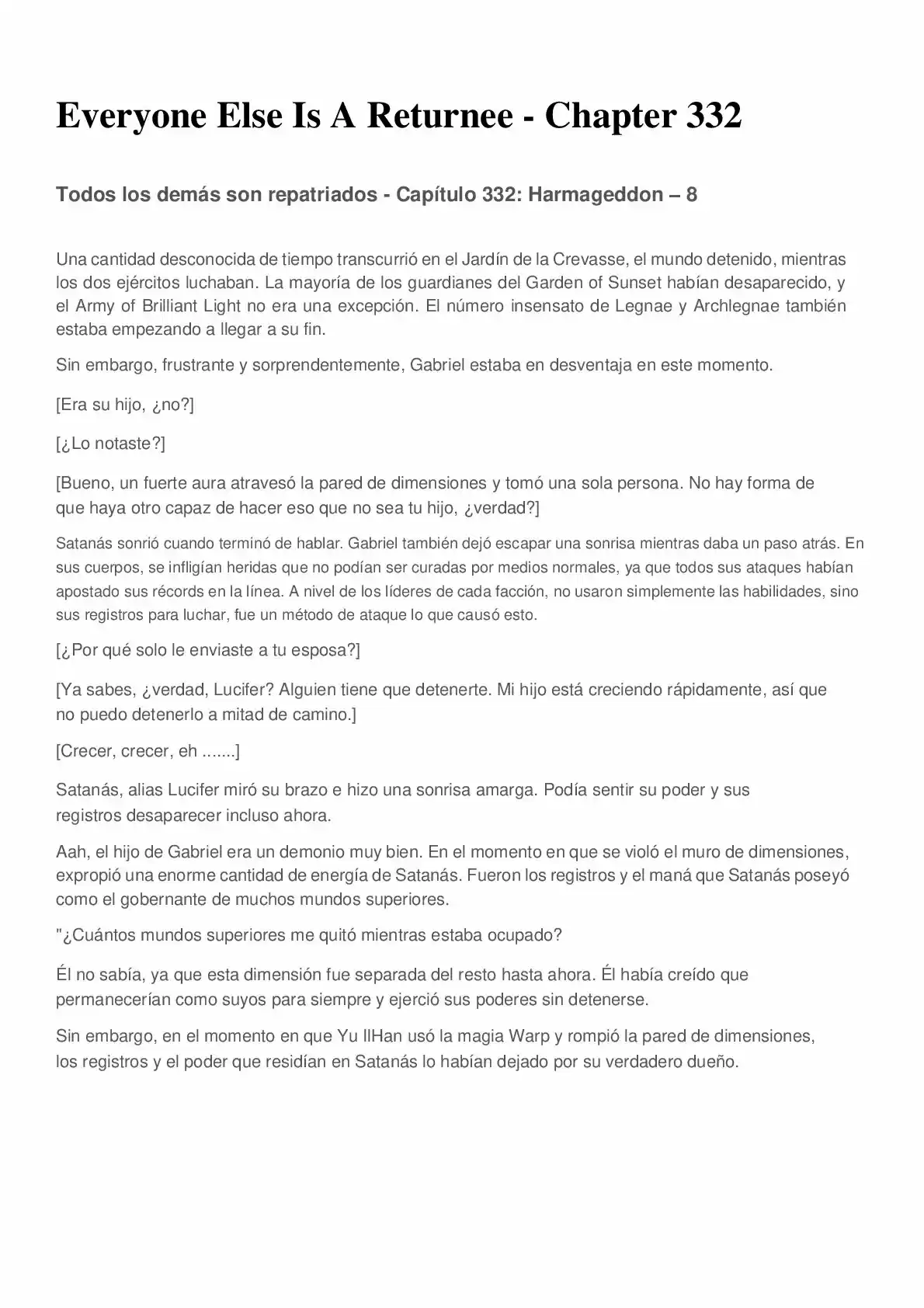 Everyone Else Is A Returnee (Novela) - Capítulo 332 - Página 1 - LectorTMOo