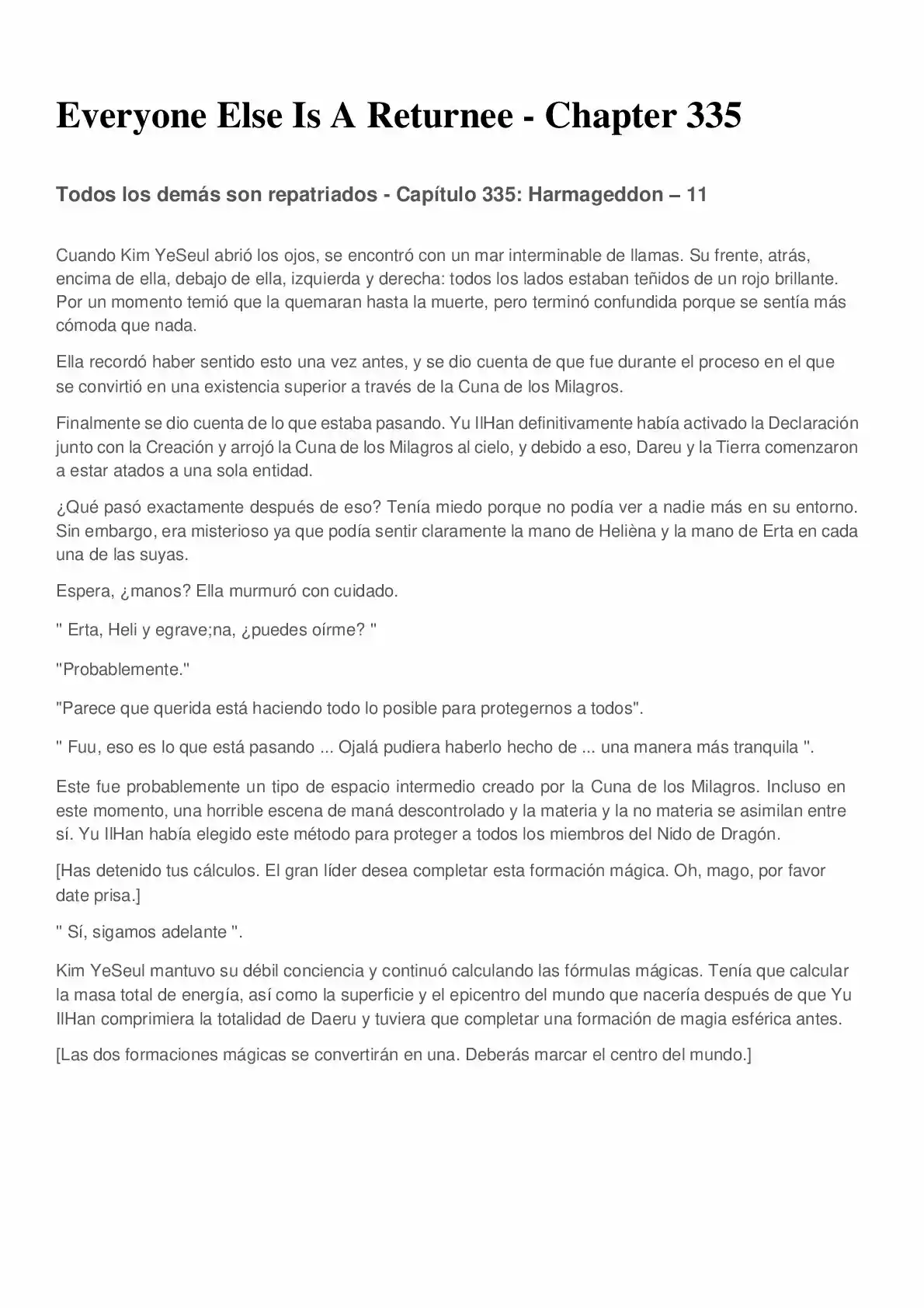 Everyone Else Is A Returnee (Novela) - Capítulo 335 - Página 1 - LectorTMOo