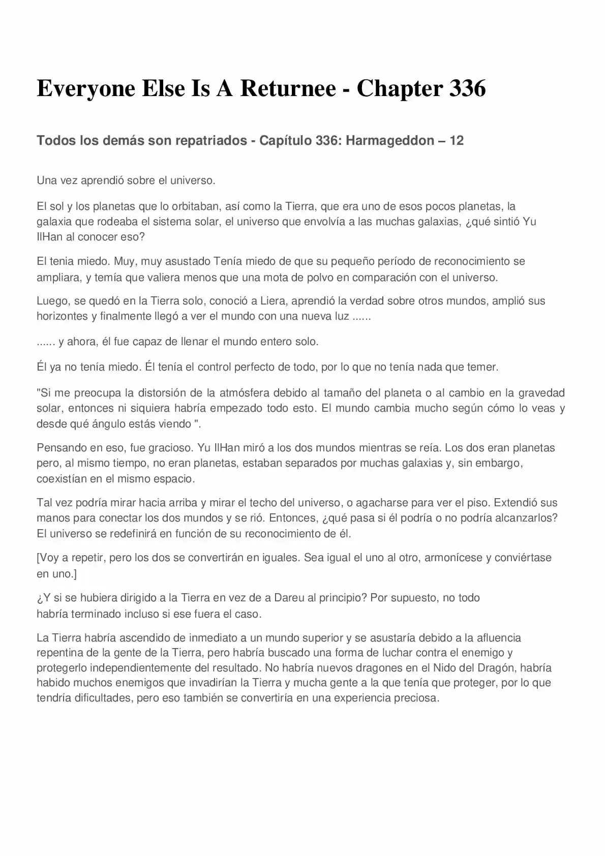 Everyone Else Is A Returnee (Novela) - Capítulo 336 - Página 1 - LectorTMOo