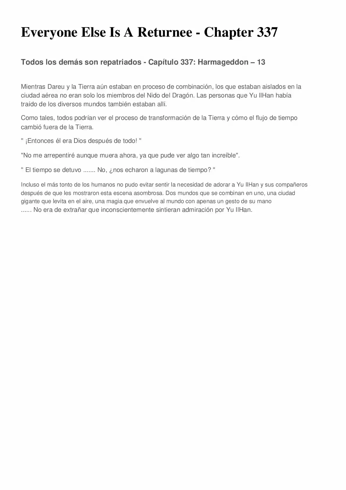Everyone Else Is A Returnee (Novela) - Capítulo 337 - Página 1 - LectorTMOo