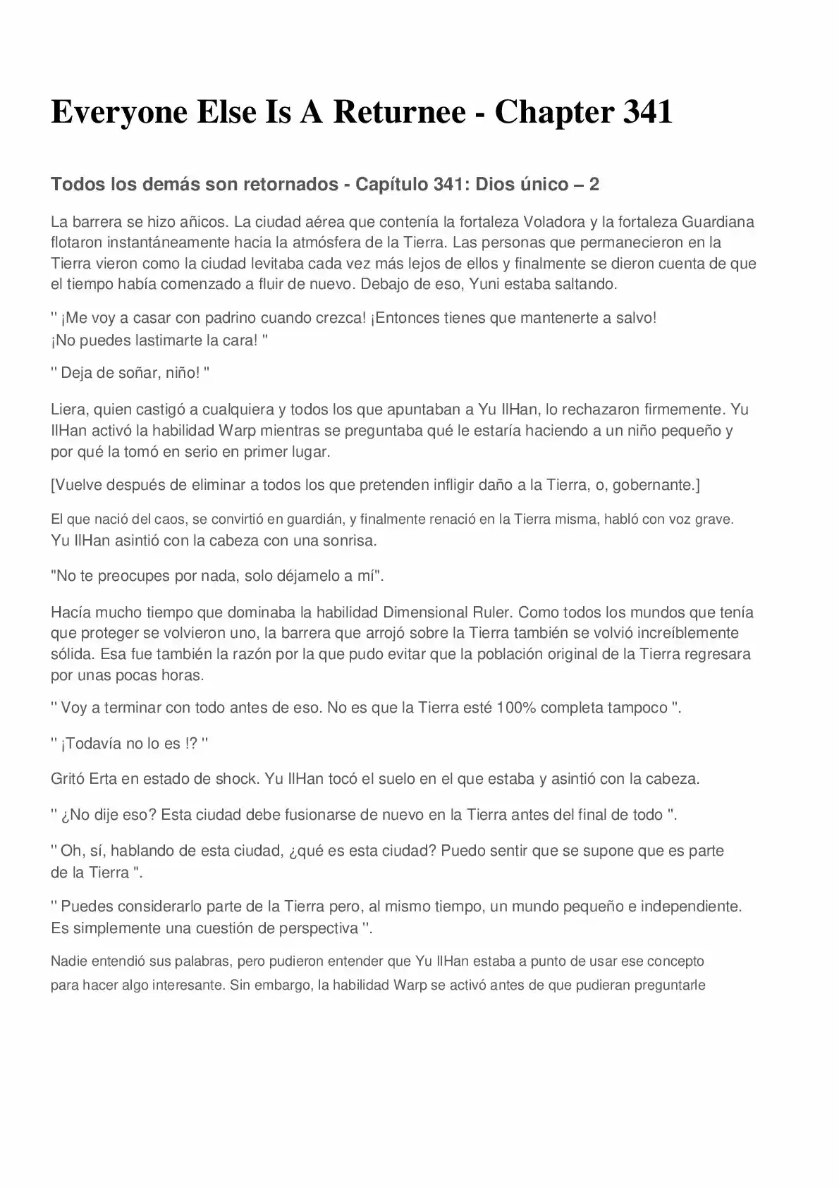Everyone Else Is A Returnee (Novela) - Capítulo 341 - Página 1 - LectorTMOo
