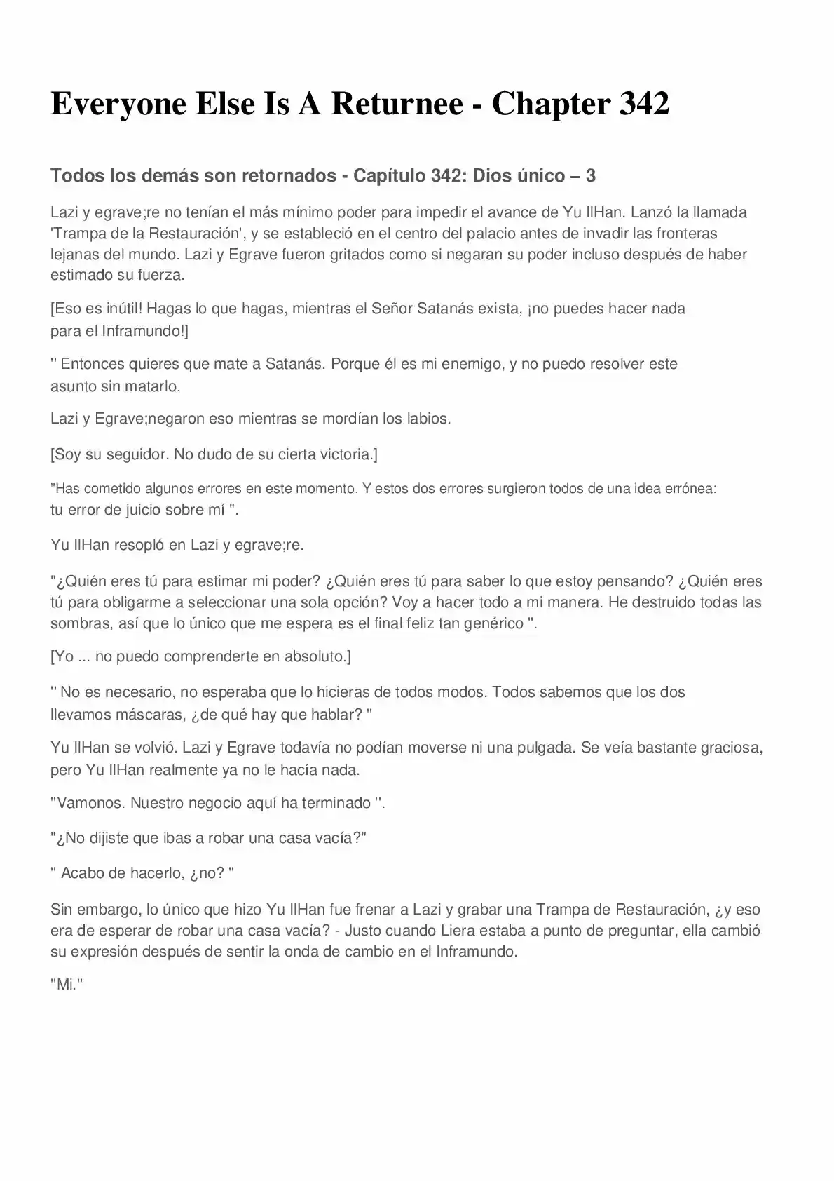 Everyone Else Is A Returnee (Novela) - Capítulo 342 - Página 1 - LectorTMOo