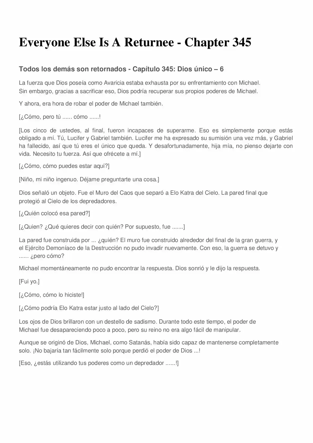 Everyone Else Is A Returnee (Novela) - Capítulo 345 - Página 1 - LectorTMOo