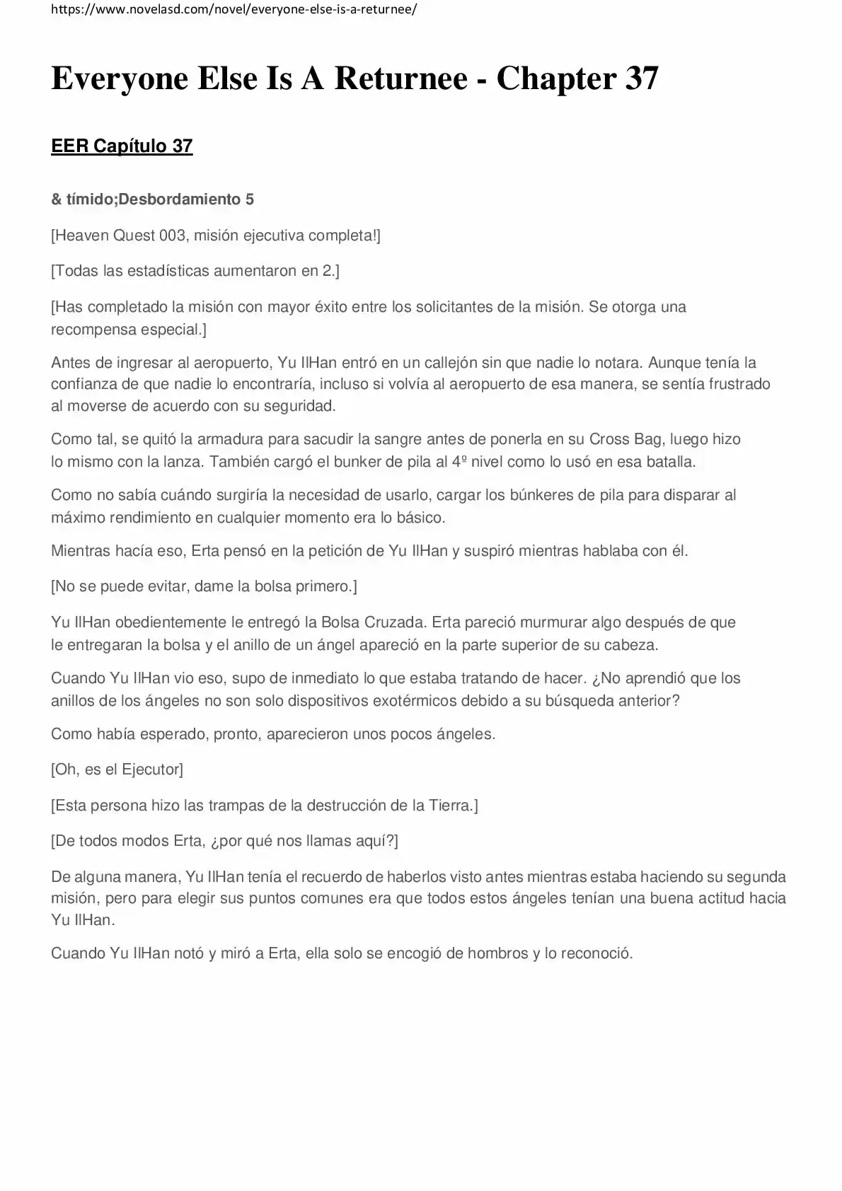 Everyone Else Is A Returnee (Novela) - Capítulo 37 - Página 1 - LectorTMOo