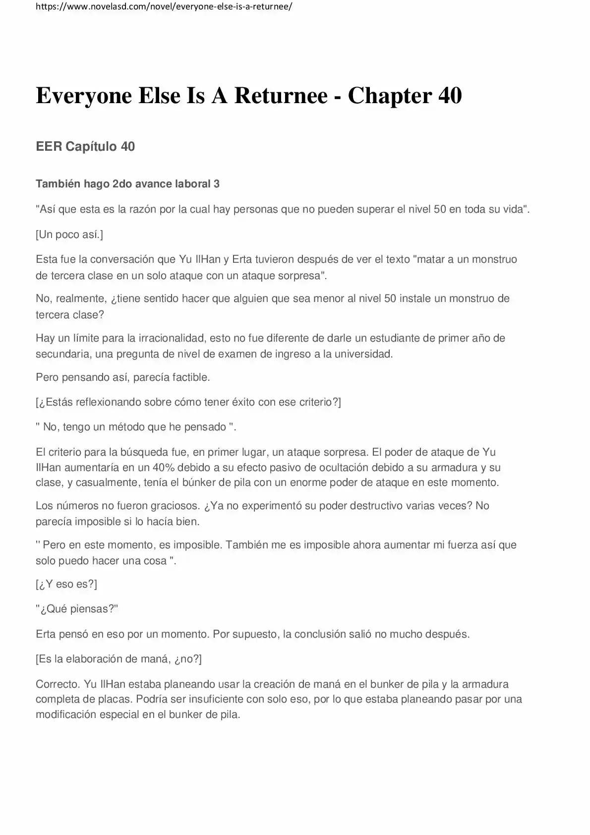 Everyone Else Is A Returnee (Novela) - Capítulo 40 - Página 1 - LectorTMOo