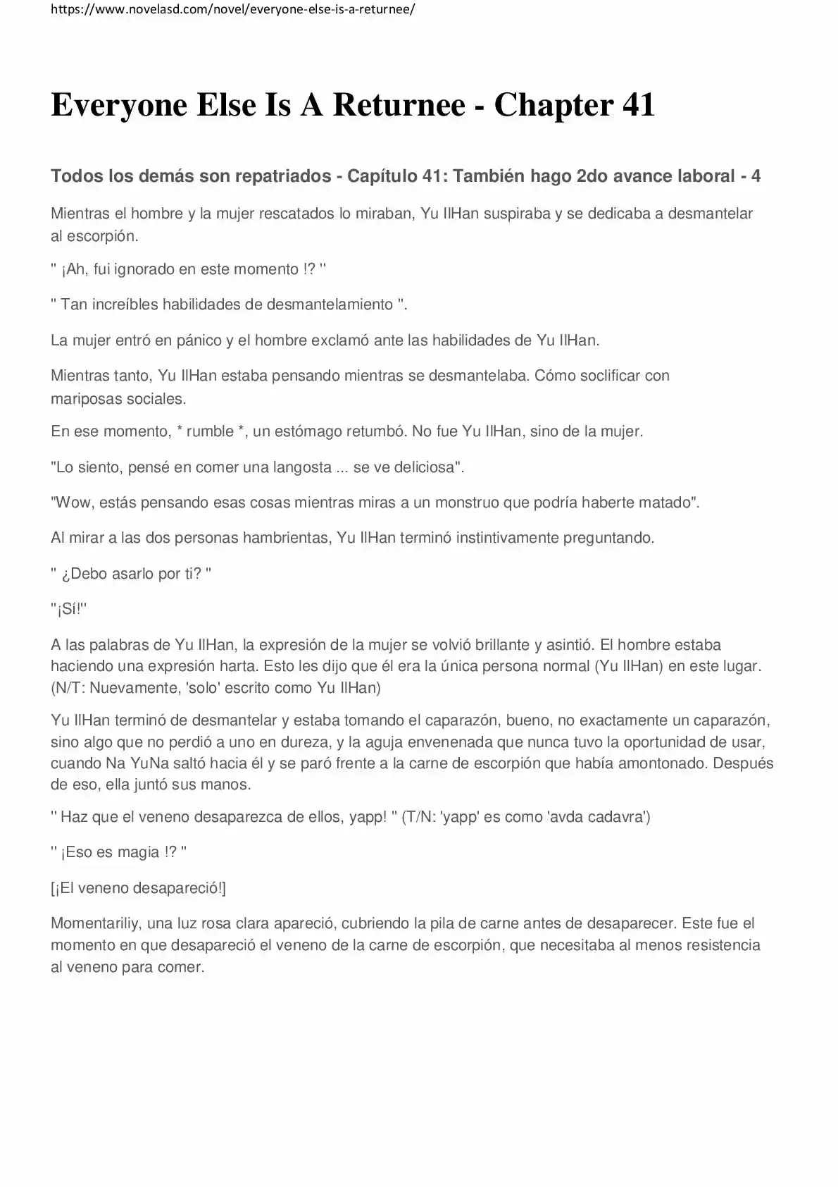 Everyone Else Is A Returnee (Novela) - Capítulo 41 - Página 1 - LectorTMOo