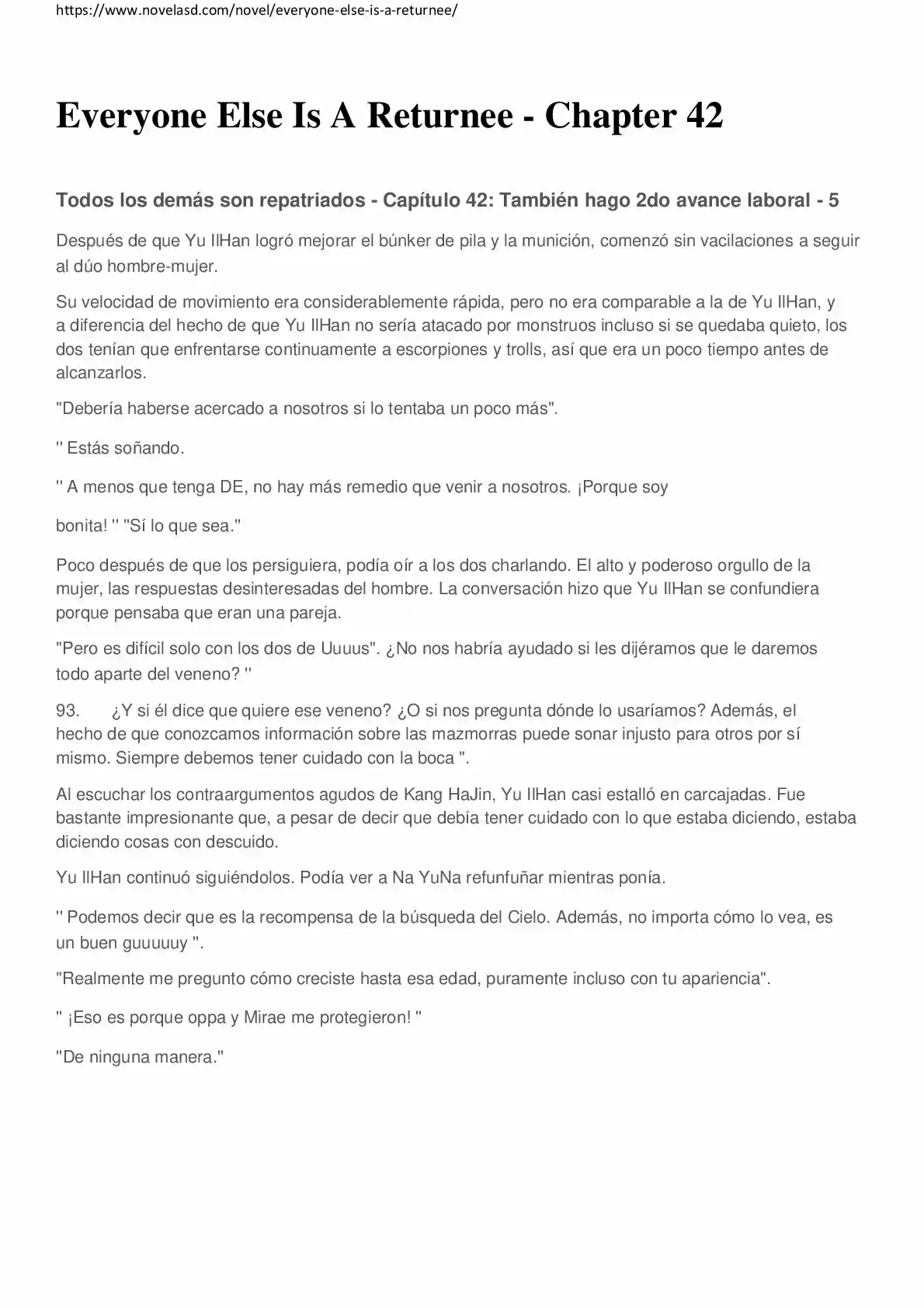 Everyone Else Is A Returnee (Novela) - Capítulo 42 - Página 1 - LectorTMOo