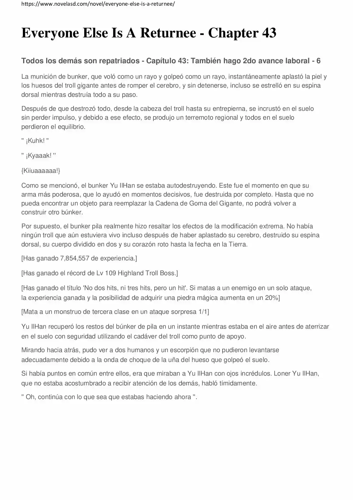 Everyone Else Is A Returnee (Novela) - Capítulo 43 - Página 1 - LectorTMOo
