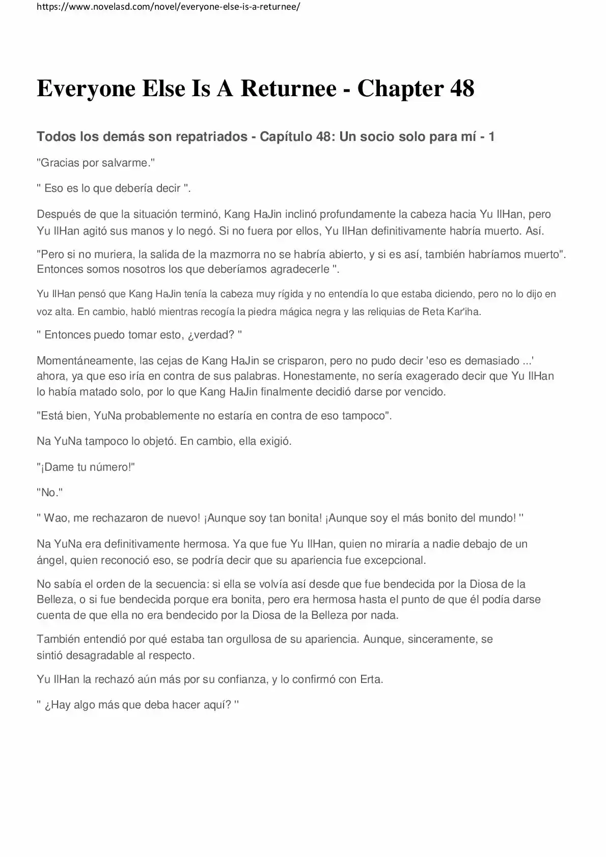 Everyone Else Is A Returnee (Novela) - Capítulo 48 - Página 1 - LectorTMOo